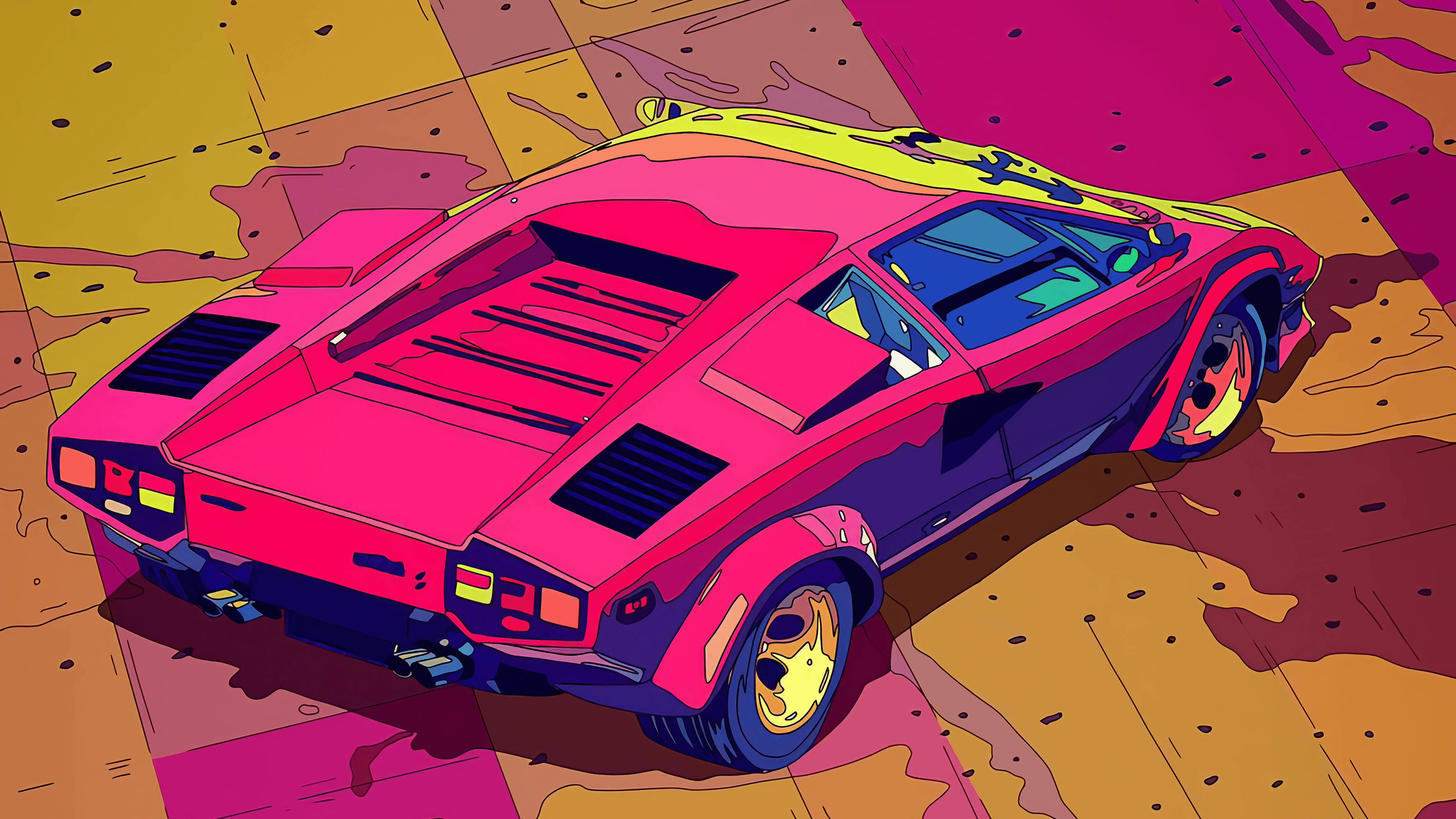 3840x2160 Pastel Countach by Mad Dog Jones [3840x2160]