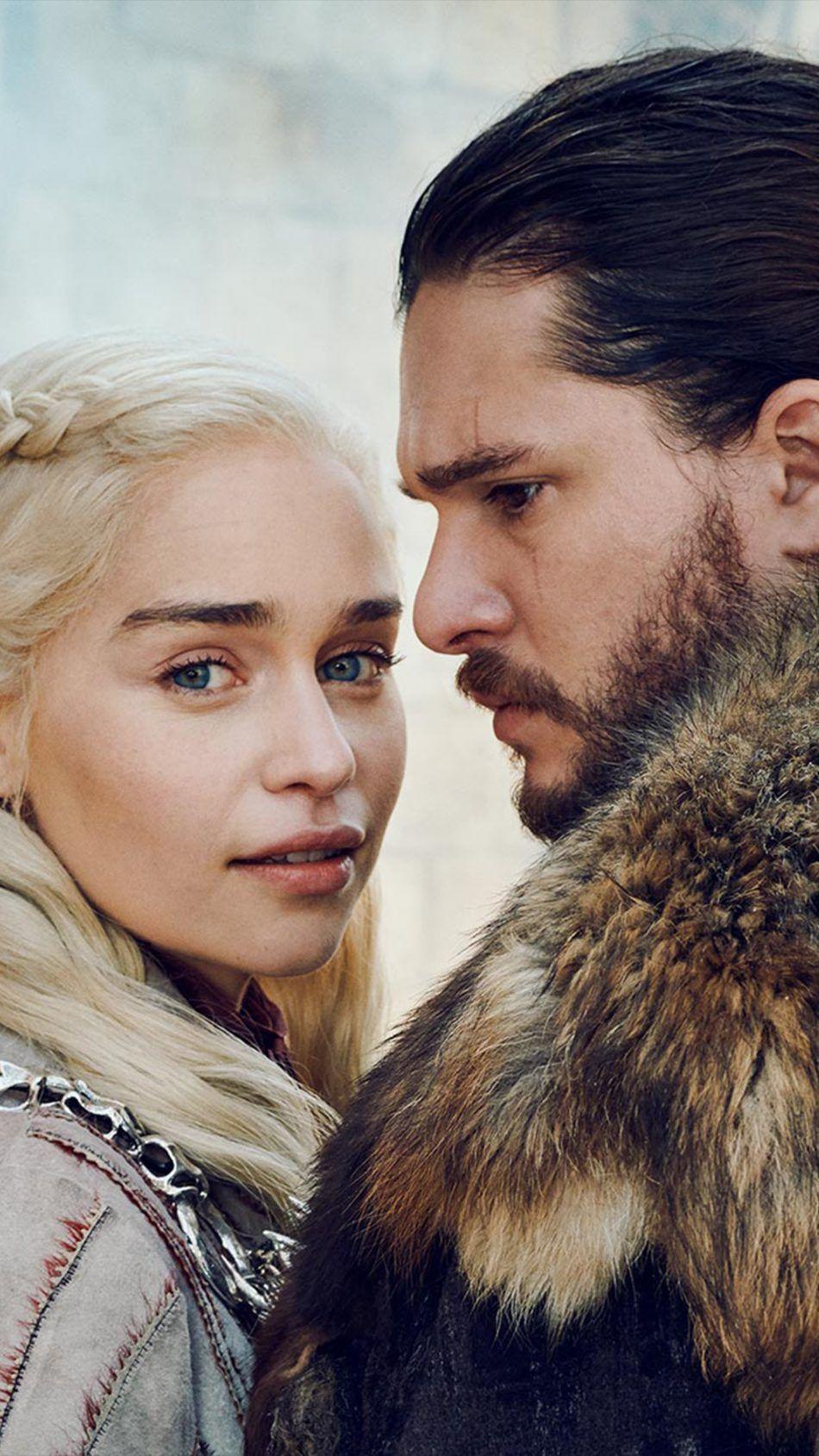 950x1689 Daenerys Targaryen & Jon Snow Game of Thrones S8 4K Ultra HD Mobile Wallpaper
