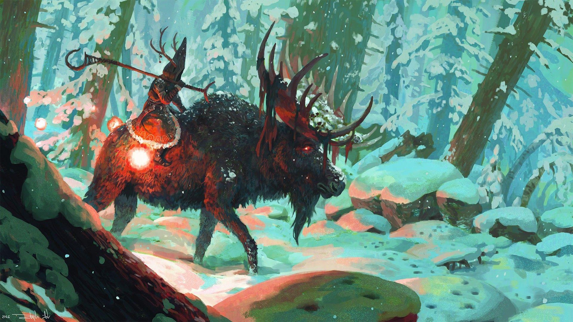1920x1080 Animal Art Wallpaper