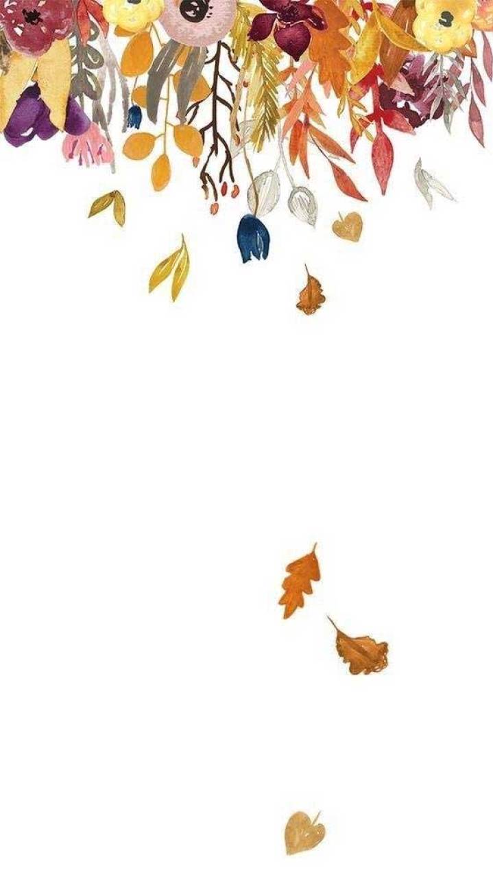 719x1275 Pretty autumn watercolor Wallpaper