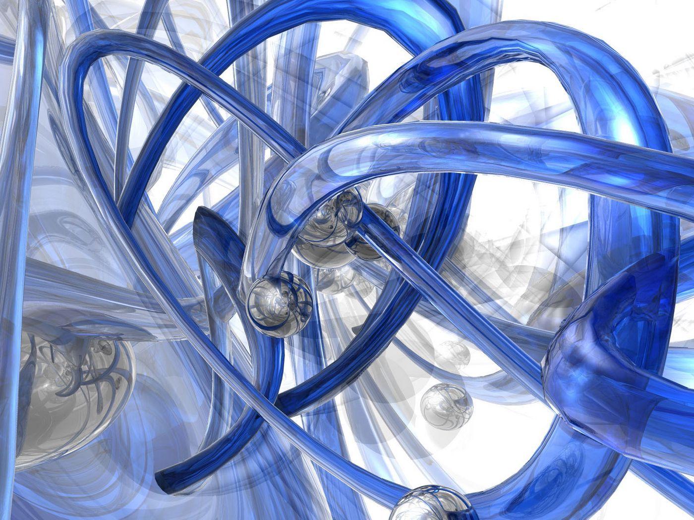 1400x1050 Download wallpaper 1400x1050 blue, spiral shape, white, glass standard 4:3 HD background