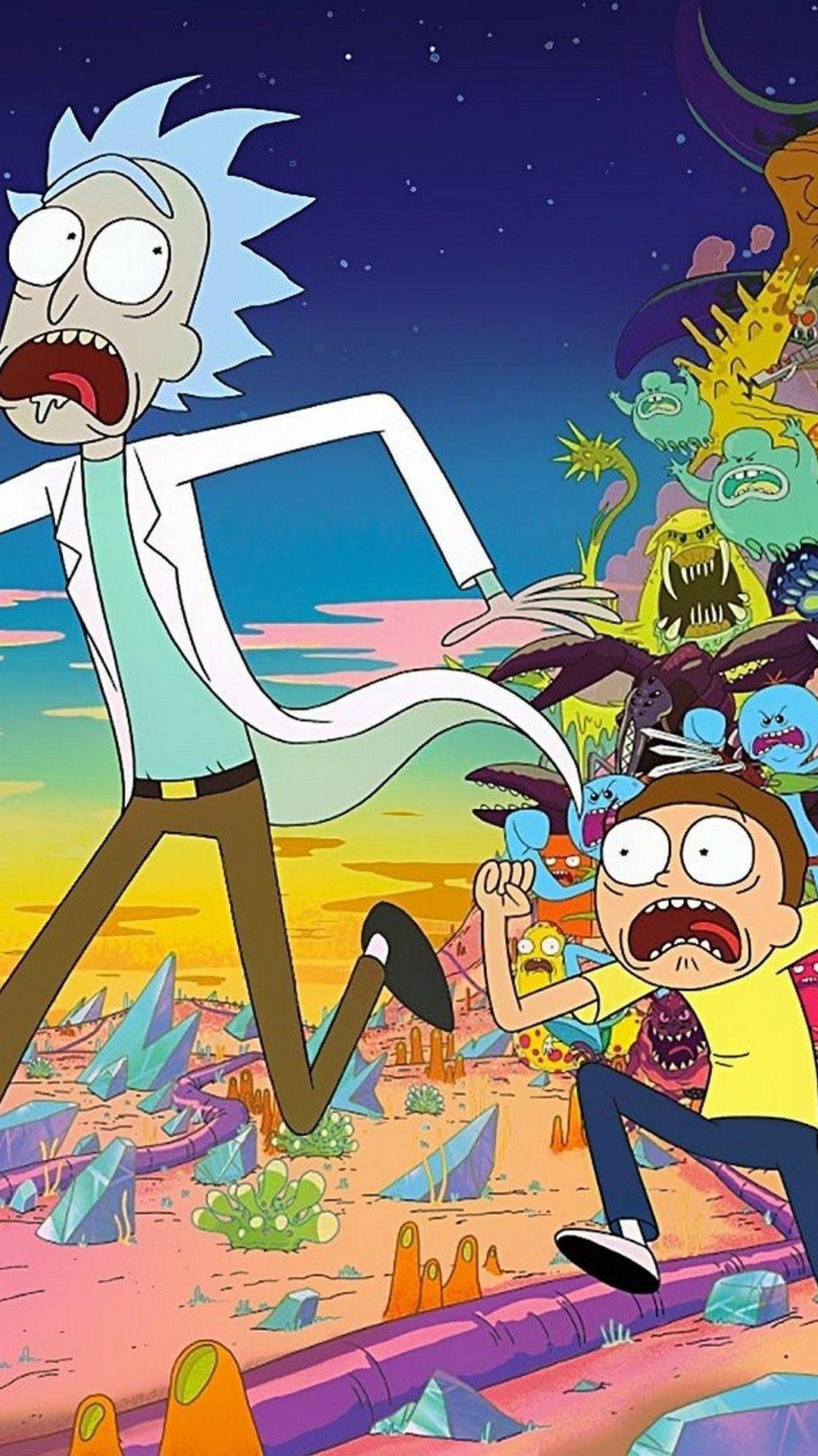 1080x1920 Rick and Morty iPhone Wallpaper Best Movie Poster Wallpaper HD. Illüstrasyonlar, Disney çizimleri, Retro posterler