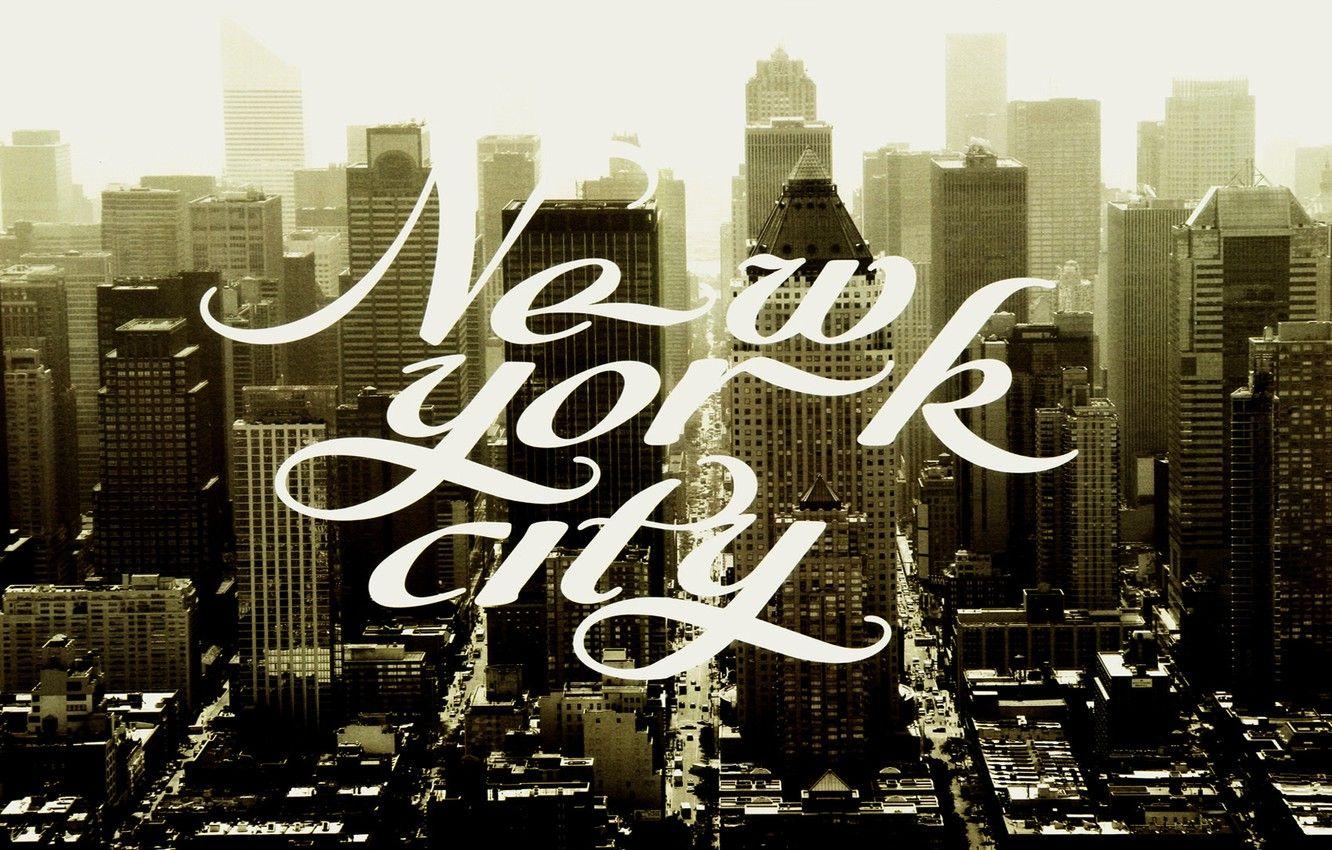 1332x850 Wallpaper retro, the inscription, New York Сity image for desktop, section город