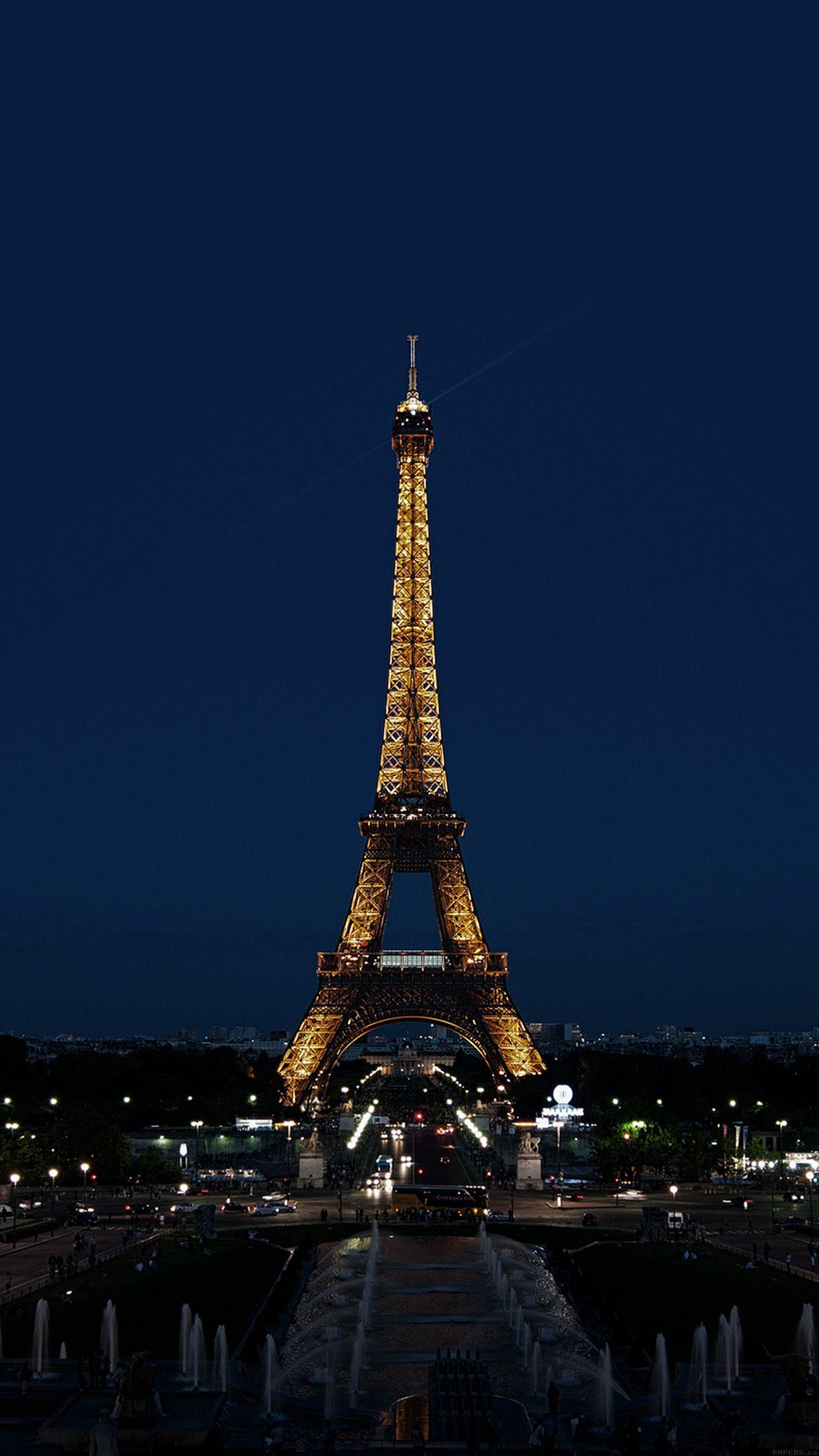 1242x2208 Paris Night France City Eiffel Tower