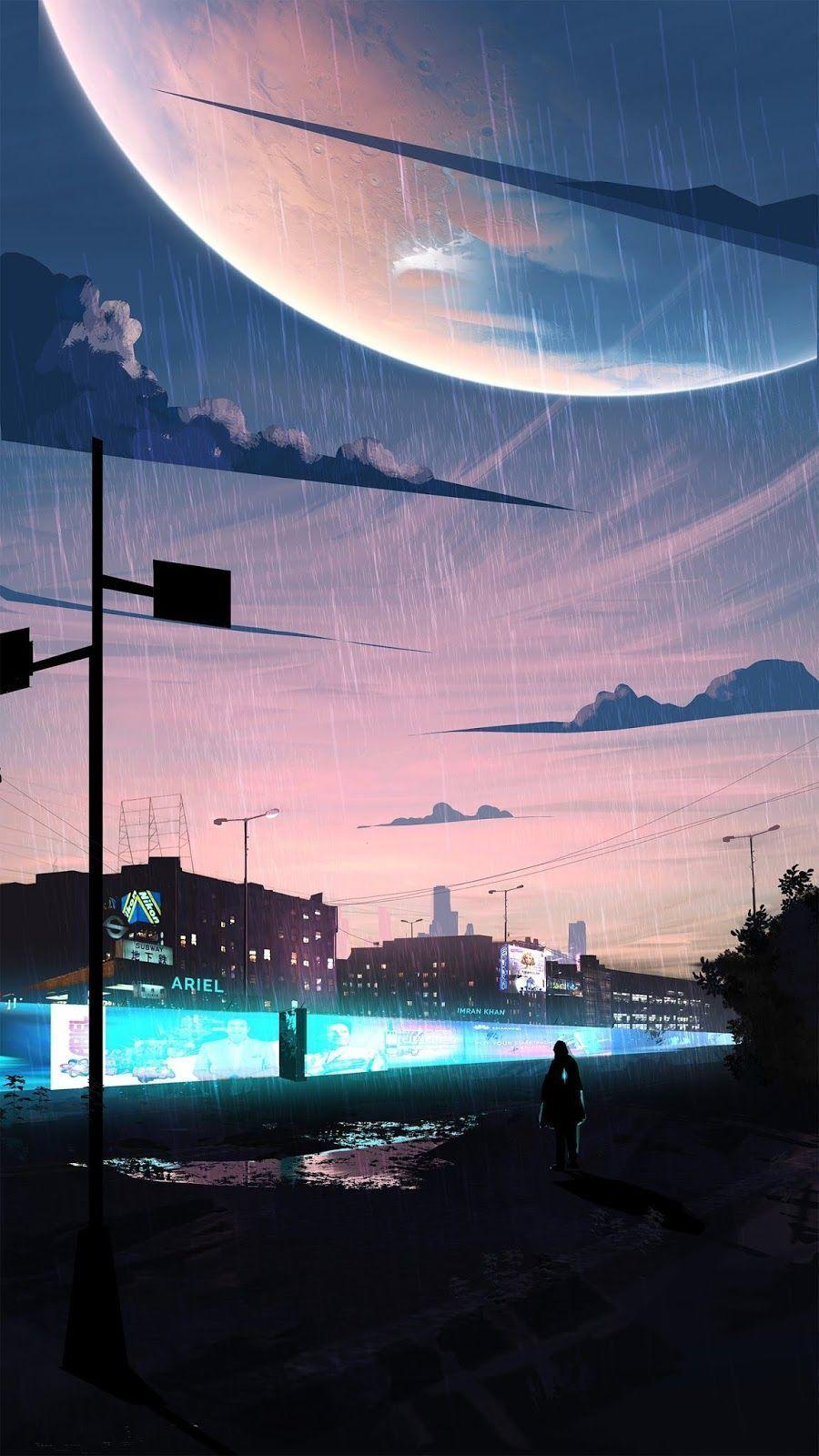 900x1600 Anime Aesthetic Rain Wallpaper #animelovers #animeislife #animeguy. Scenery wallpaper, Rain wallpaper, Anime wallpaper iphone