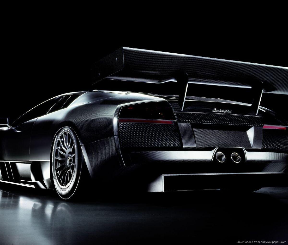 1200x1024 Luxury Lamborghini Cars: Black Lamborghini Murcielago Wallpaper