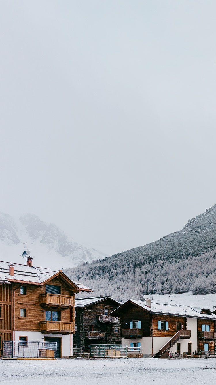 750x1334 VILLAGE IN ALPS IPhone Wallpaper Google Graphic Designs CollectionGraphic Google