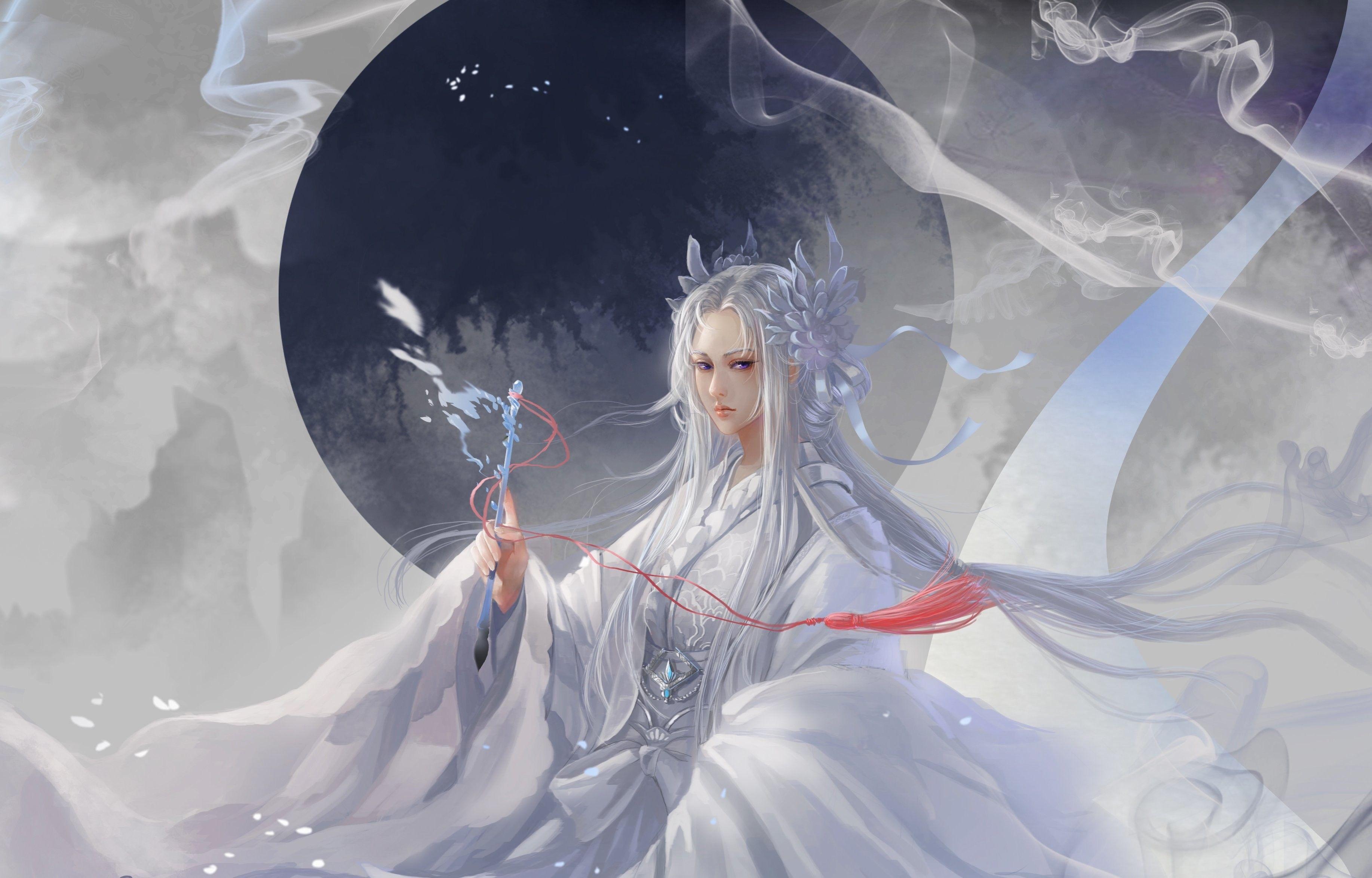 3669x2348 Fantasy Art Fantasy Girl Xianxia Wallpaper:3669x2348