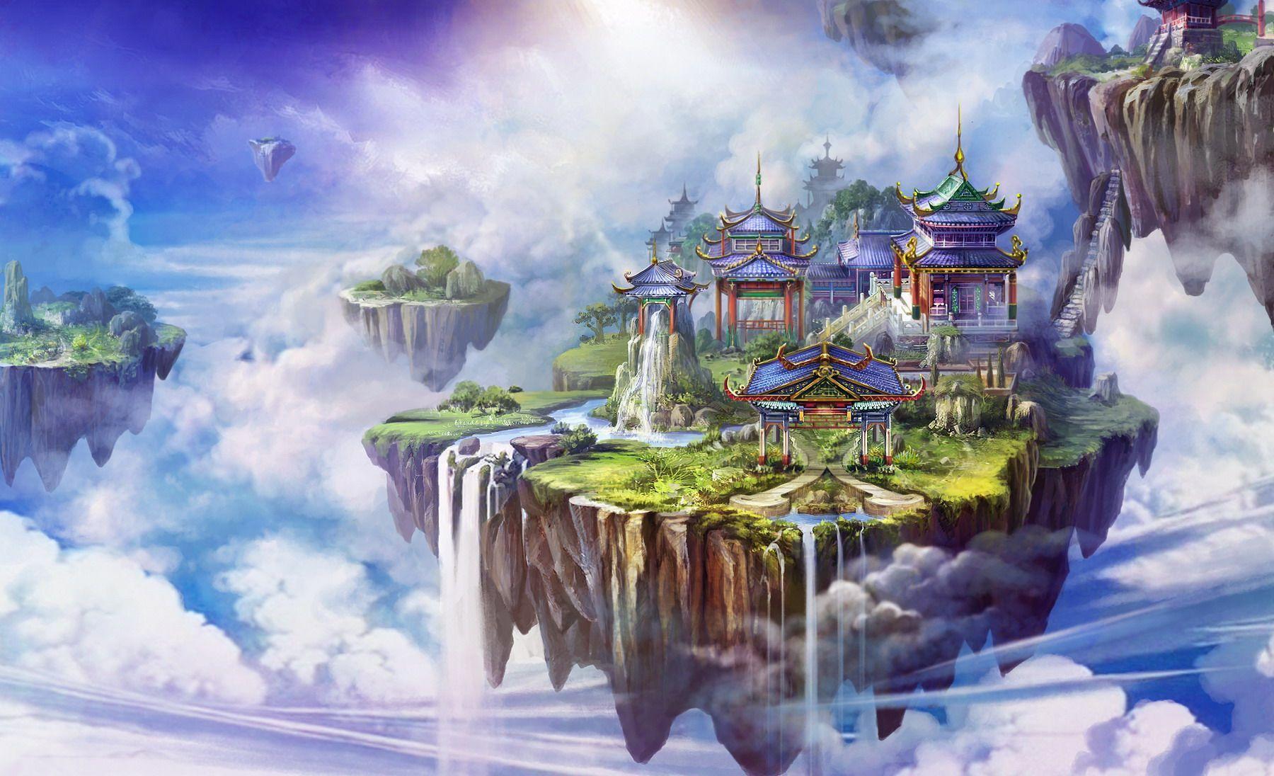 1800x1096 Chinese xianxia fantasy landscape painting. Fantasy artwork, Dark fantasy artwork, Fantasy paintings