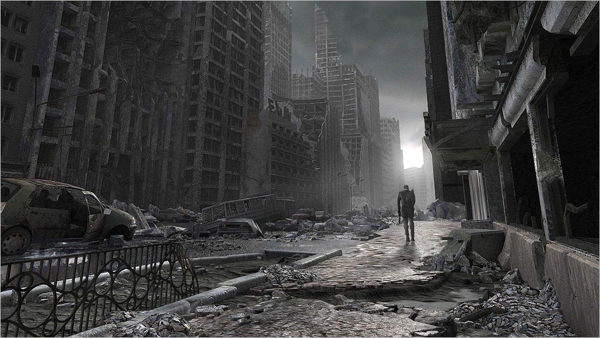 1924x1084 4k Wallpaper Dystopian Usa. Apocalypse landscape, City wallpaper, Dark city