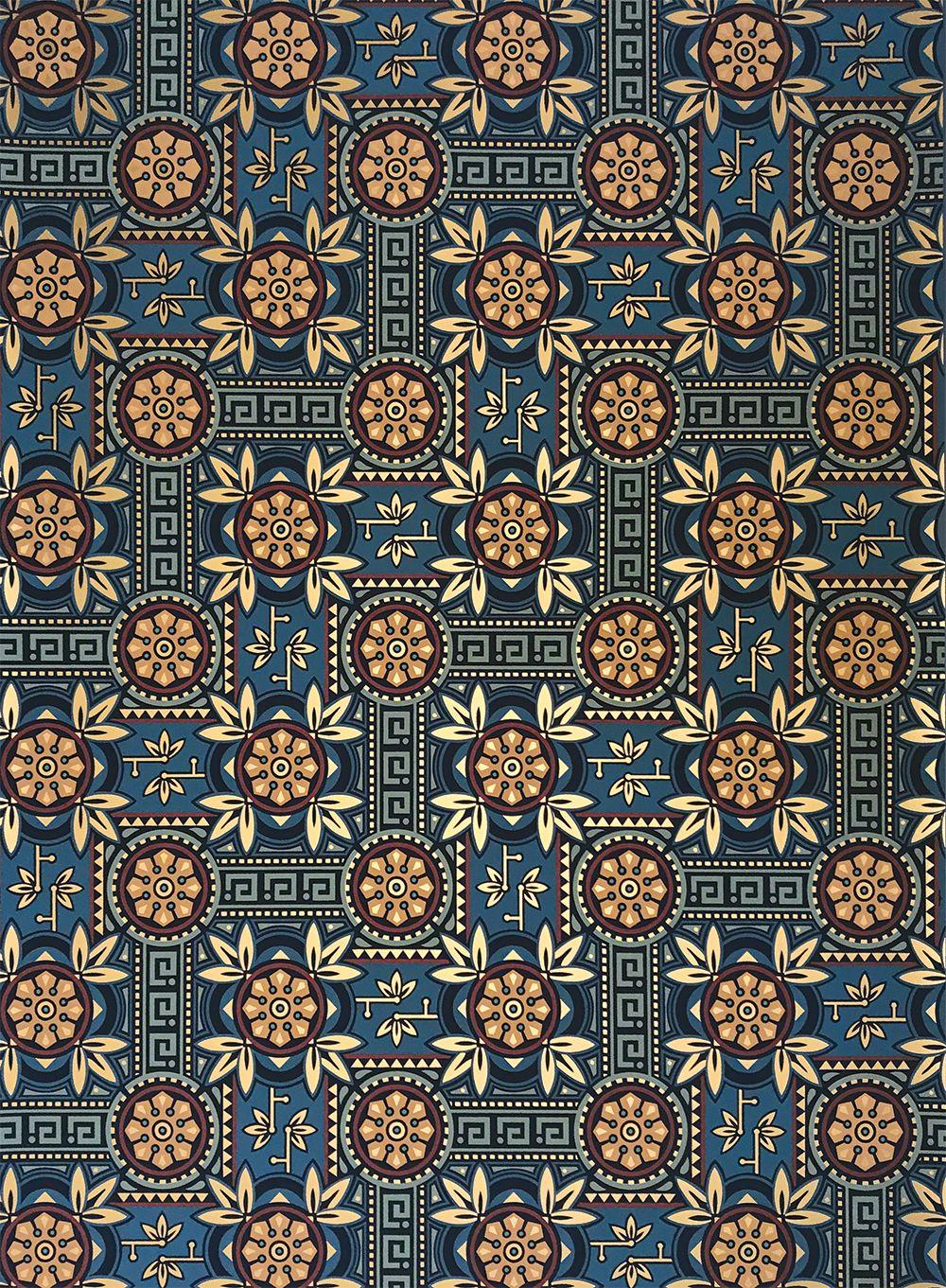1000x1361 Victorian Home Wallpaper. Indigo Algernon Geometric Wallpaper