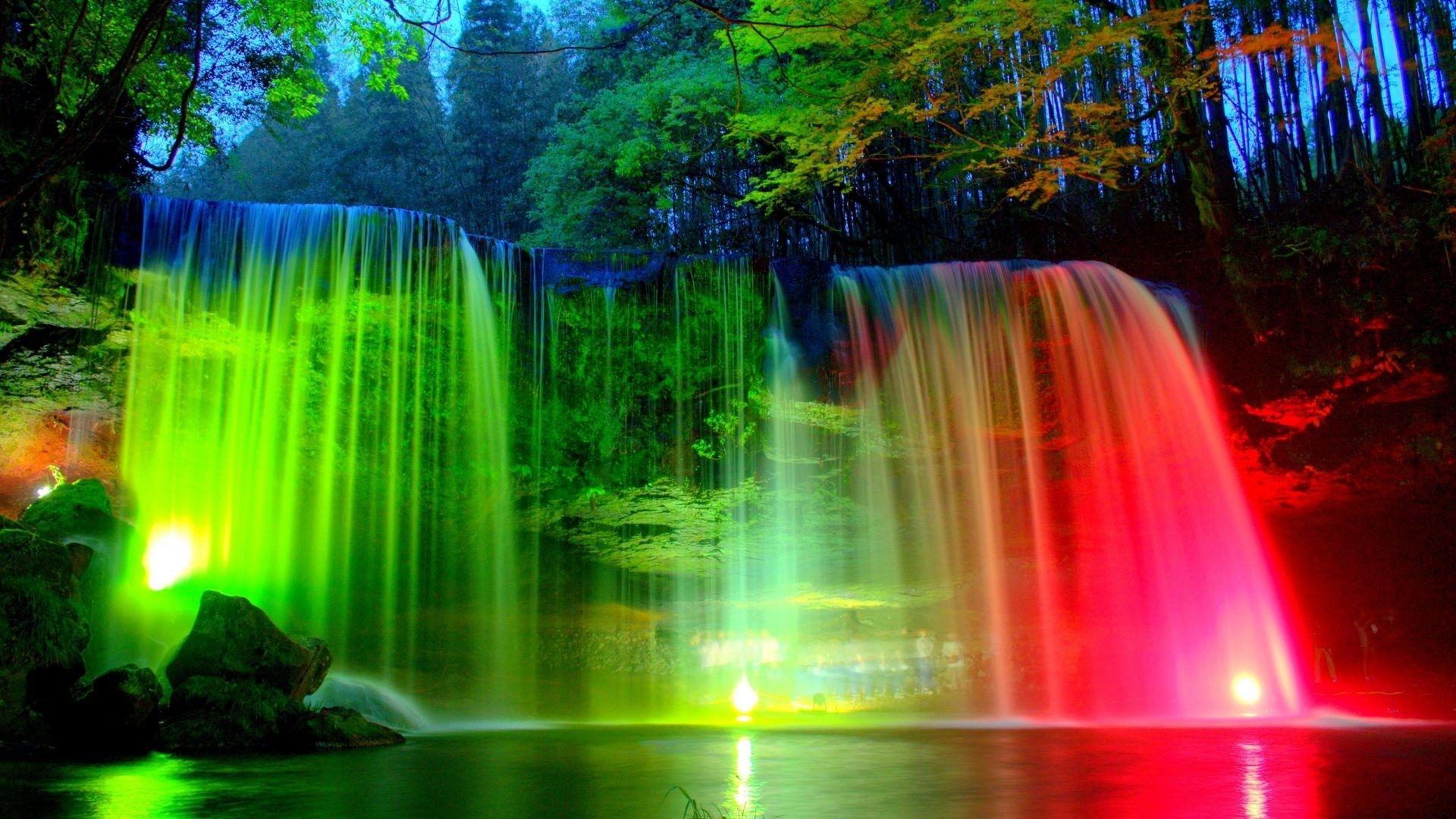 1920x1080 Red Waterfall Wallpaper HD