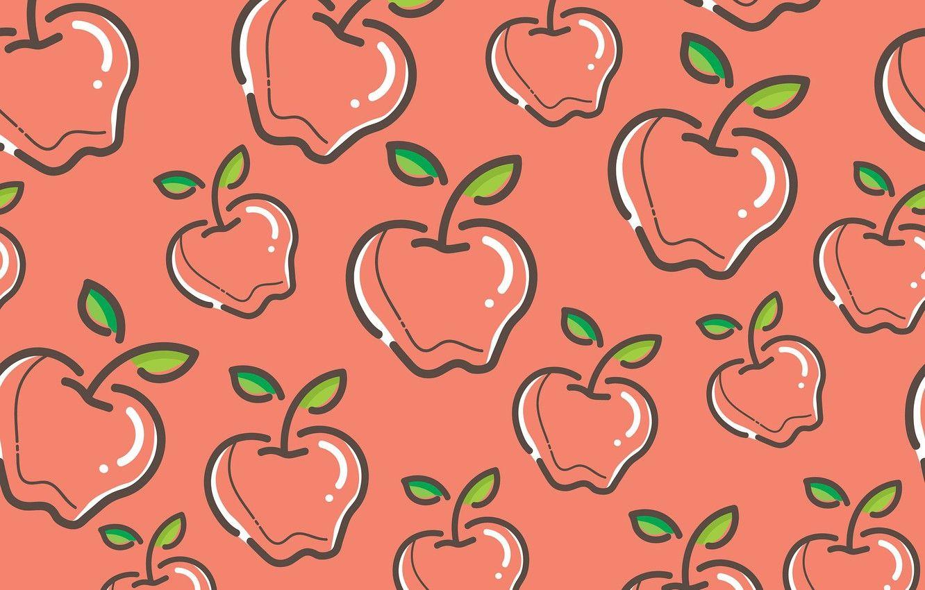 1332x850 Wallpaper background, apples, texture, coral image for desktop, section текстуры