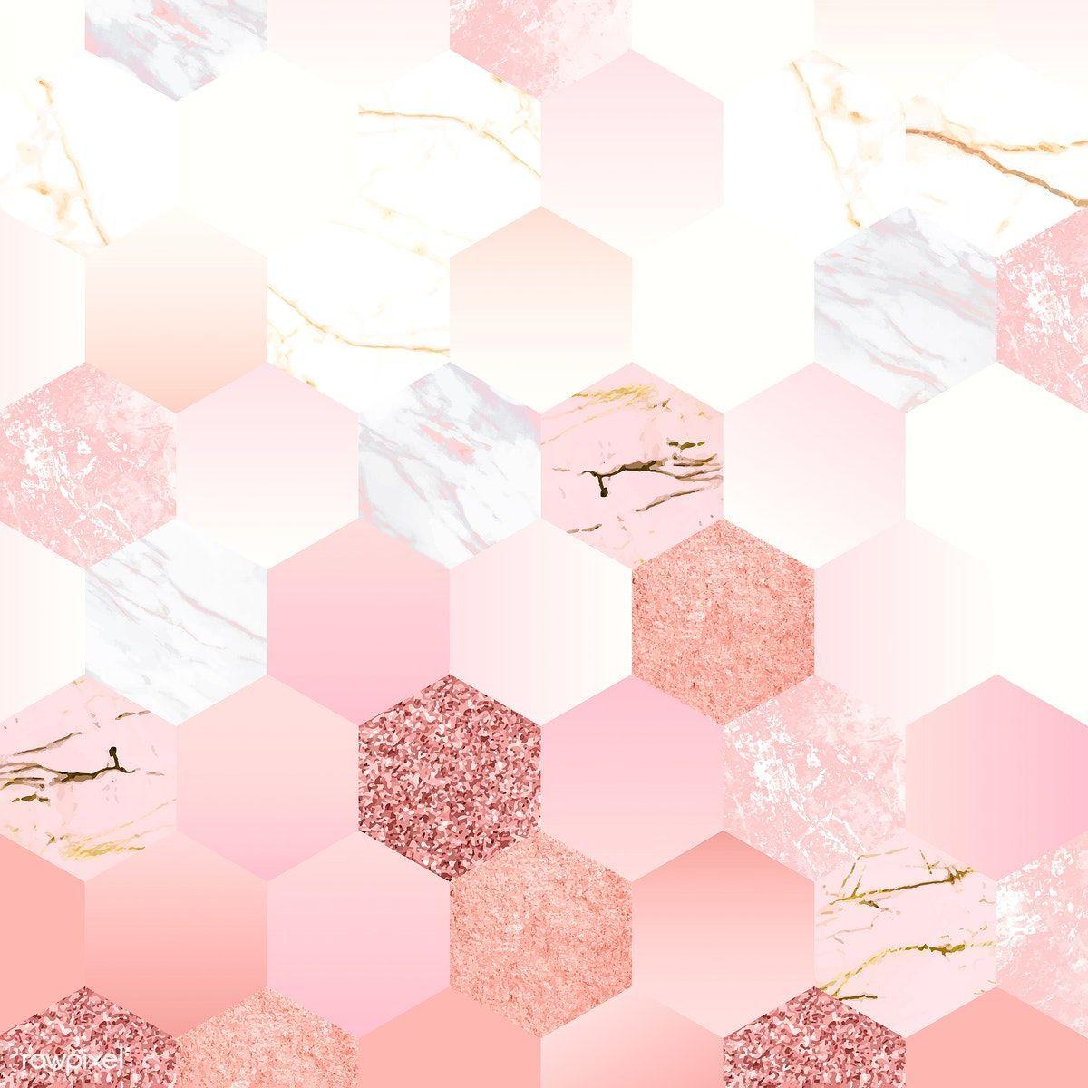 1200x1200 Pink feminine hexagon geometric .com