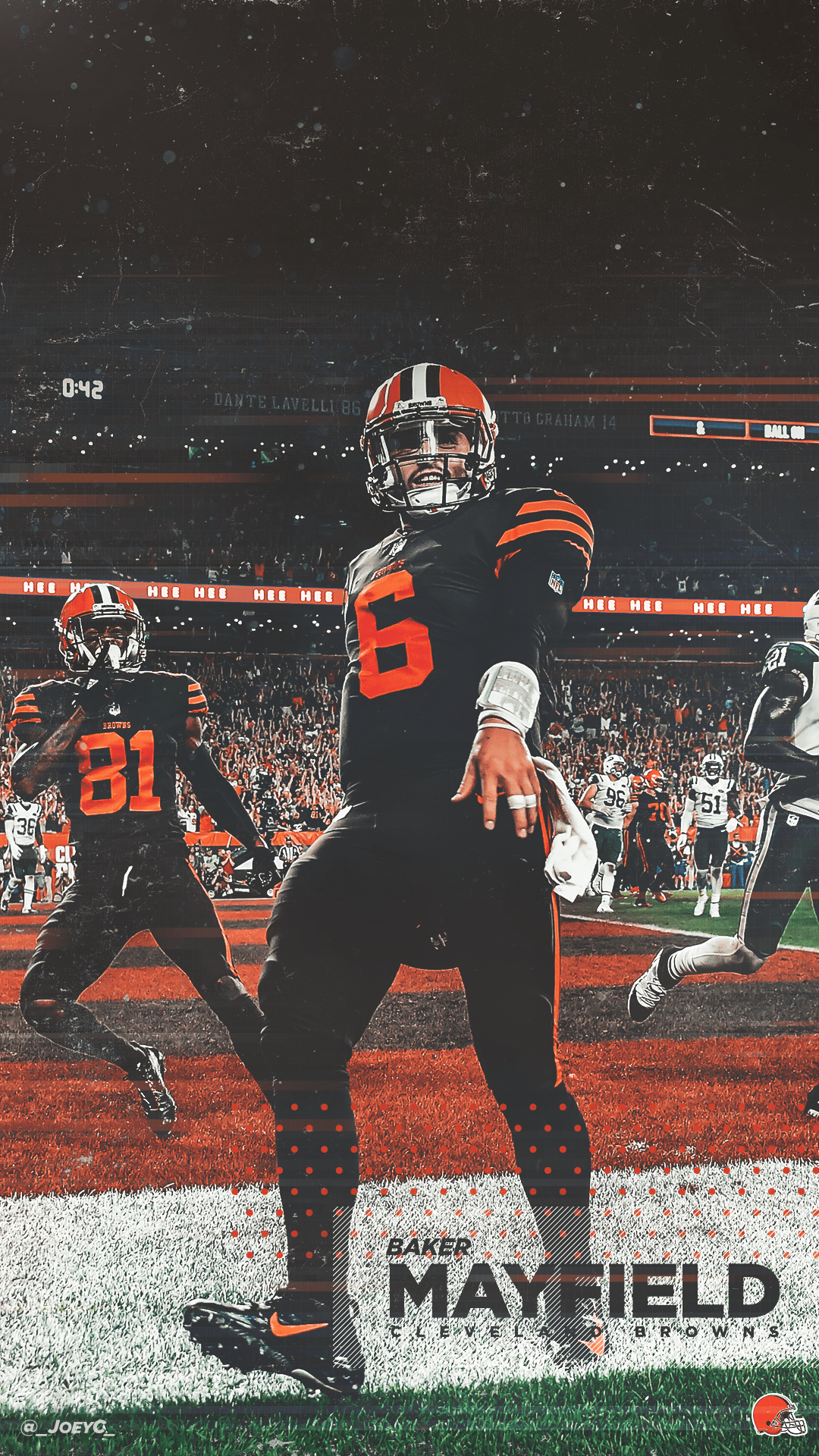 1080x1920 Odell Beckham Jr Cleveland Browns iPhone Background. Odell beckham jr wallpaper, Cleveland browns wallpaper, Sports graphic design