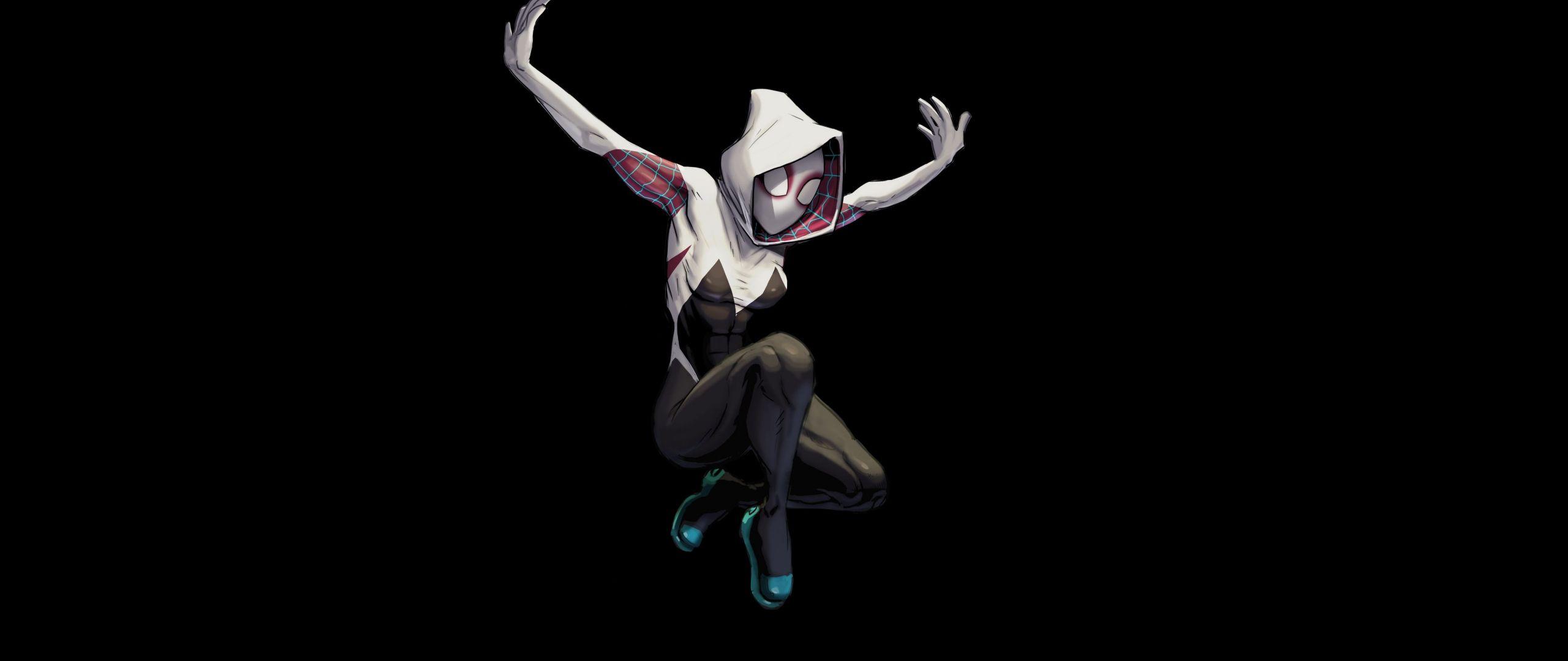 2560x1080 Download 2560x1080 Wallpaper Gwen Stacy, Spider Gwen, Spider Man: Into The Spider Verse, Movie, Artwork, Minimal, Dual Wide, Widescreen, 2560x1080 HD Image, Background, 10888