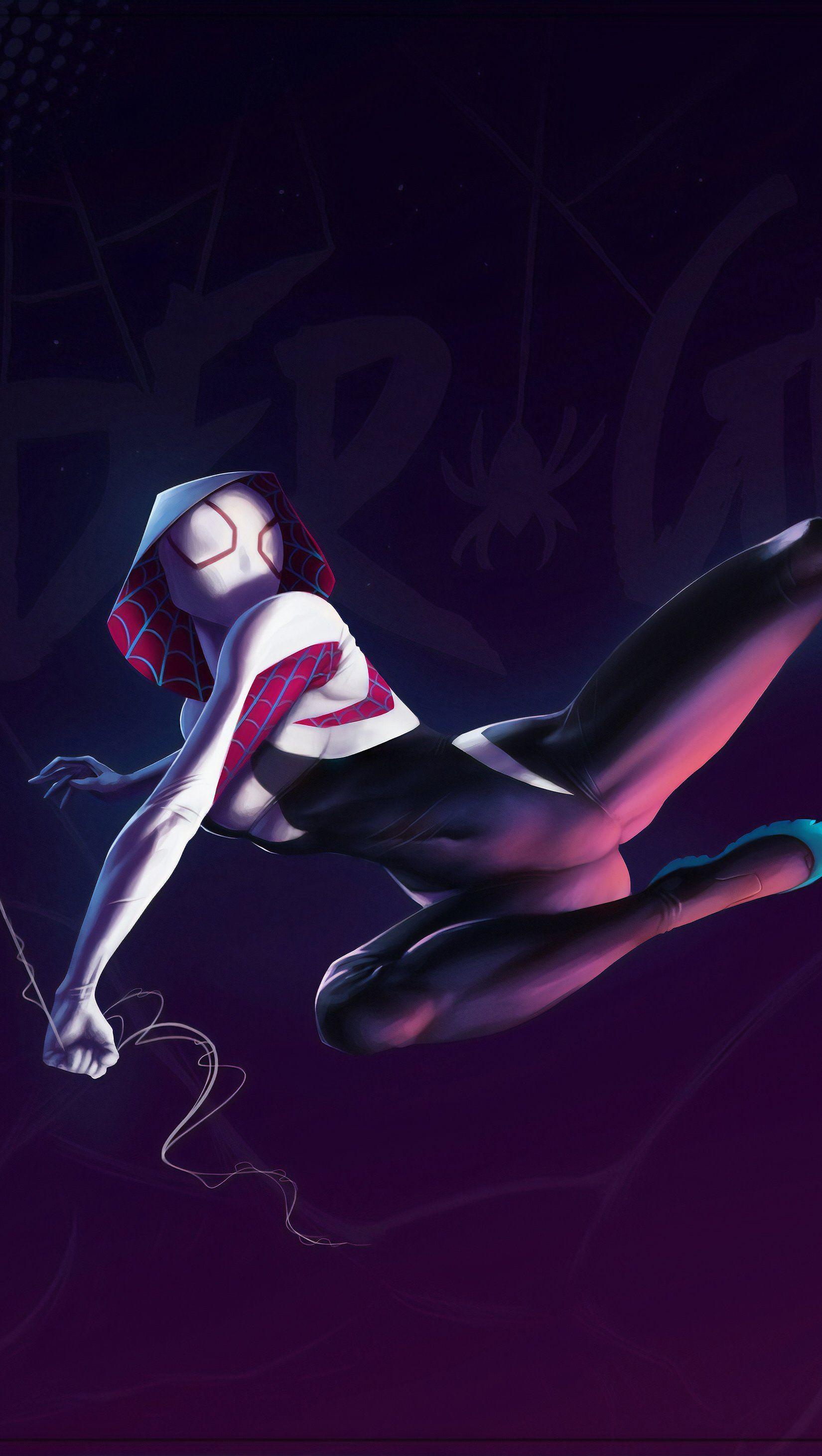 1650x2920 Spider Gwen Stacy In Spider Man: Into The Spider Verse Wallpaper 4k Ultra HD