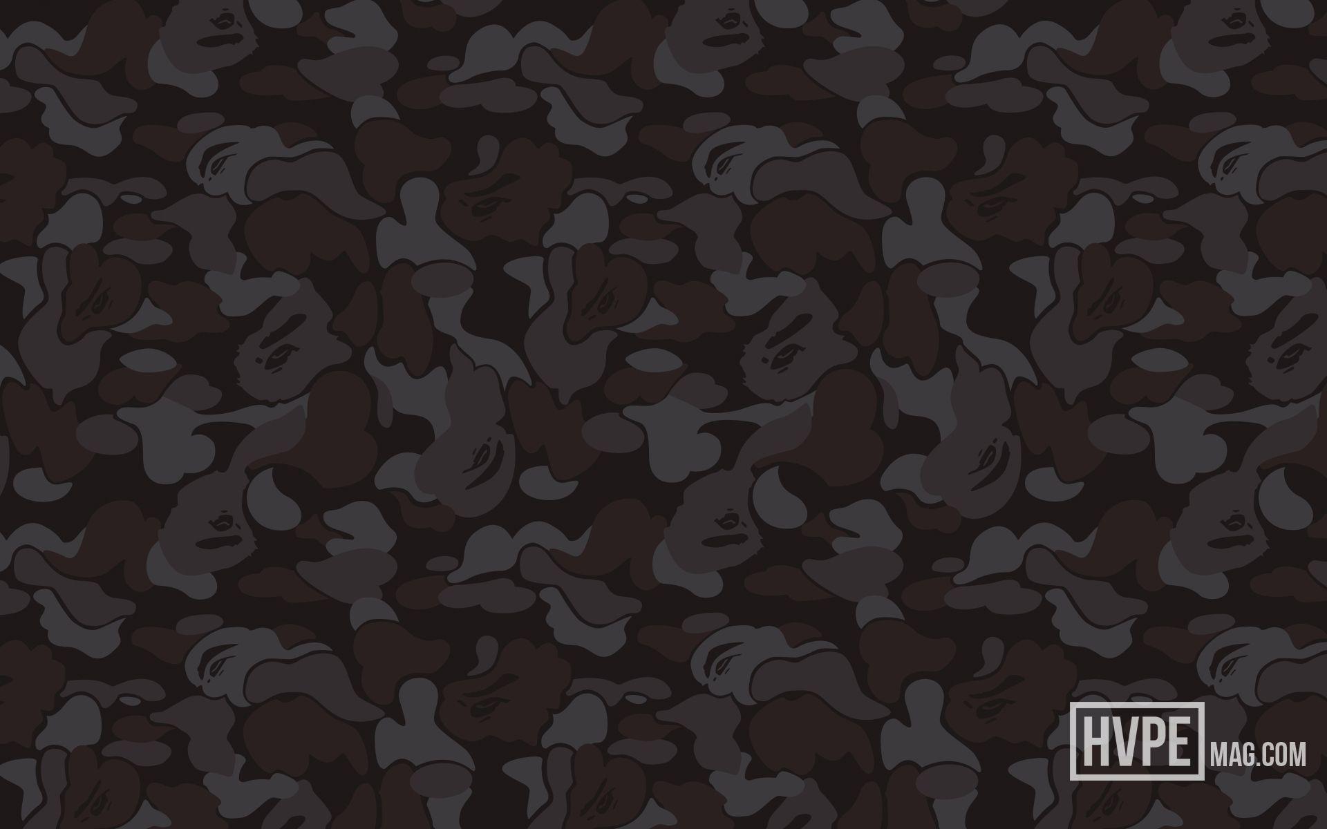 1920x1200 Black BAPE Camo Wallpaper