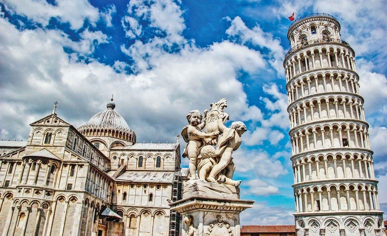 1300x794 City Piazza Miracoli Leaning Tower Pisa Wall Paper Mural