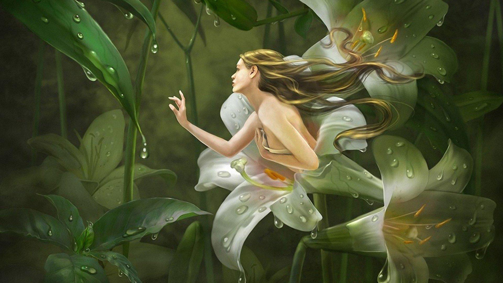 1920x1080 Flower Fairy Wallpaper