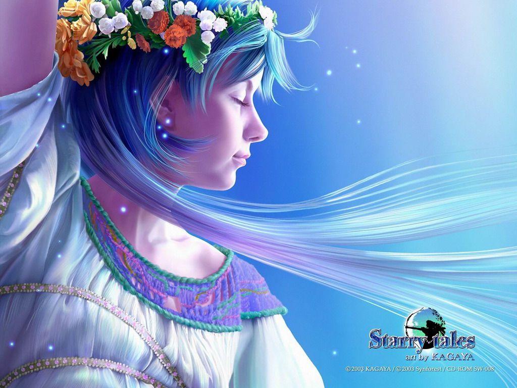 1024x768 Flower Fairy Wallpaper HD Fine