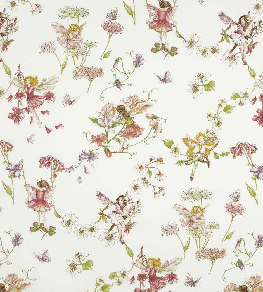 900x1000 Blossom Flower Fairies Fabric by Jane Churchill. Flower fairies, Girls fairy bedroom, Fairy bedroom