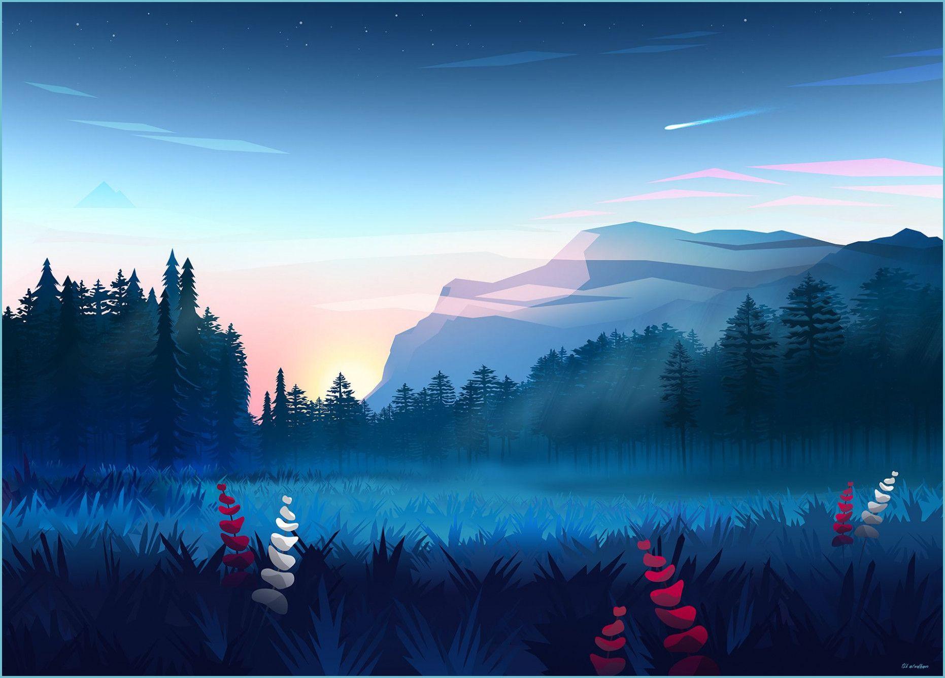 1862x1336 Mountain Art Wallpaper Free Mountain Art Background art wallpaper
