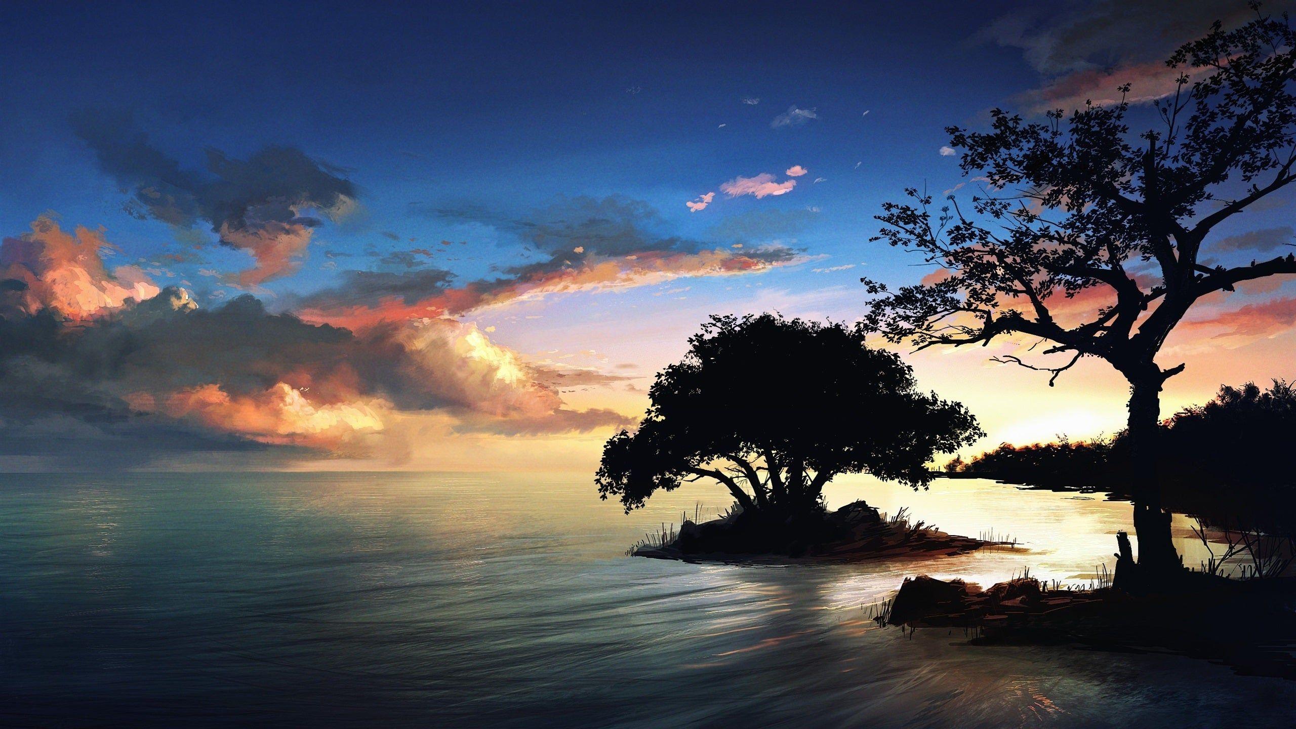 2560x1440 Sunset Painting [2560×1440]