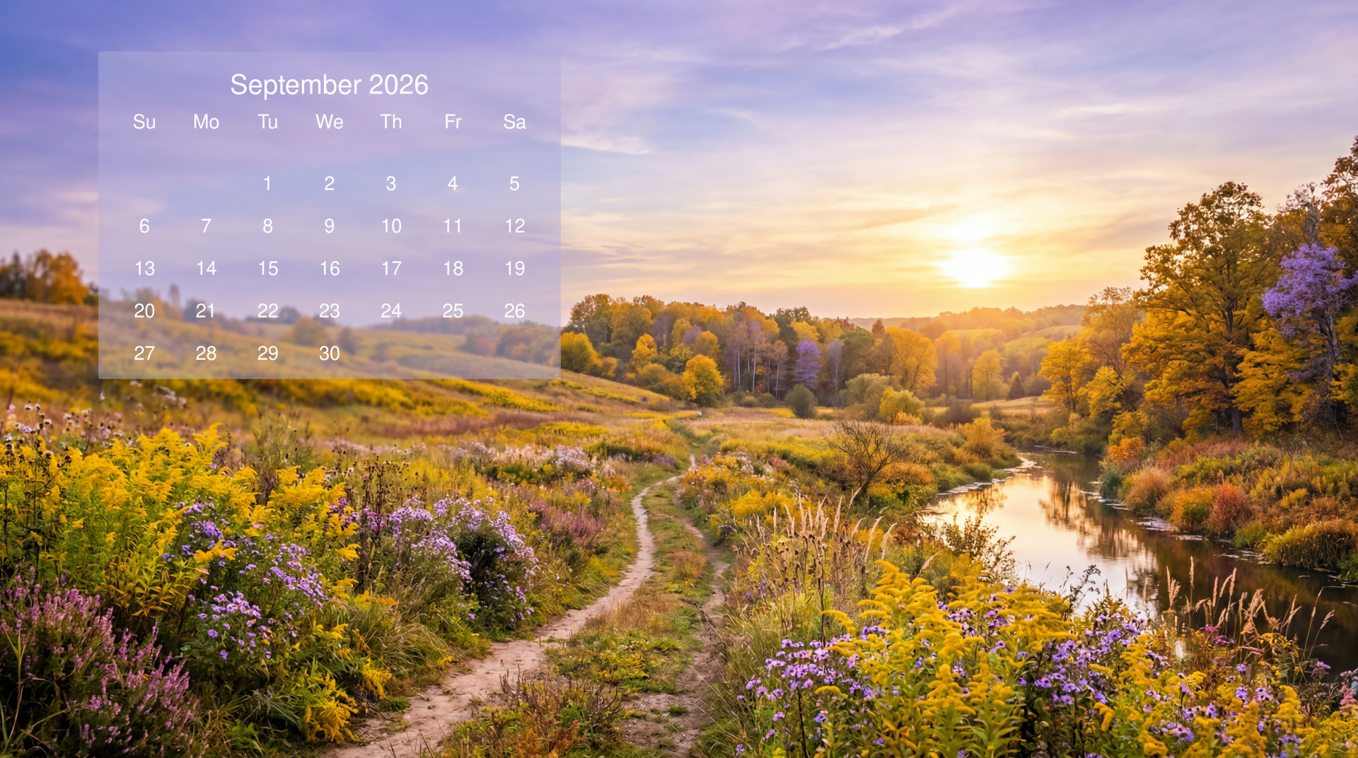 1920x1072 Download September 2026 Calendar 4k Ultra HD Wallpaper