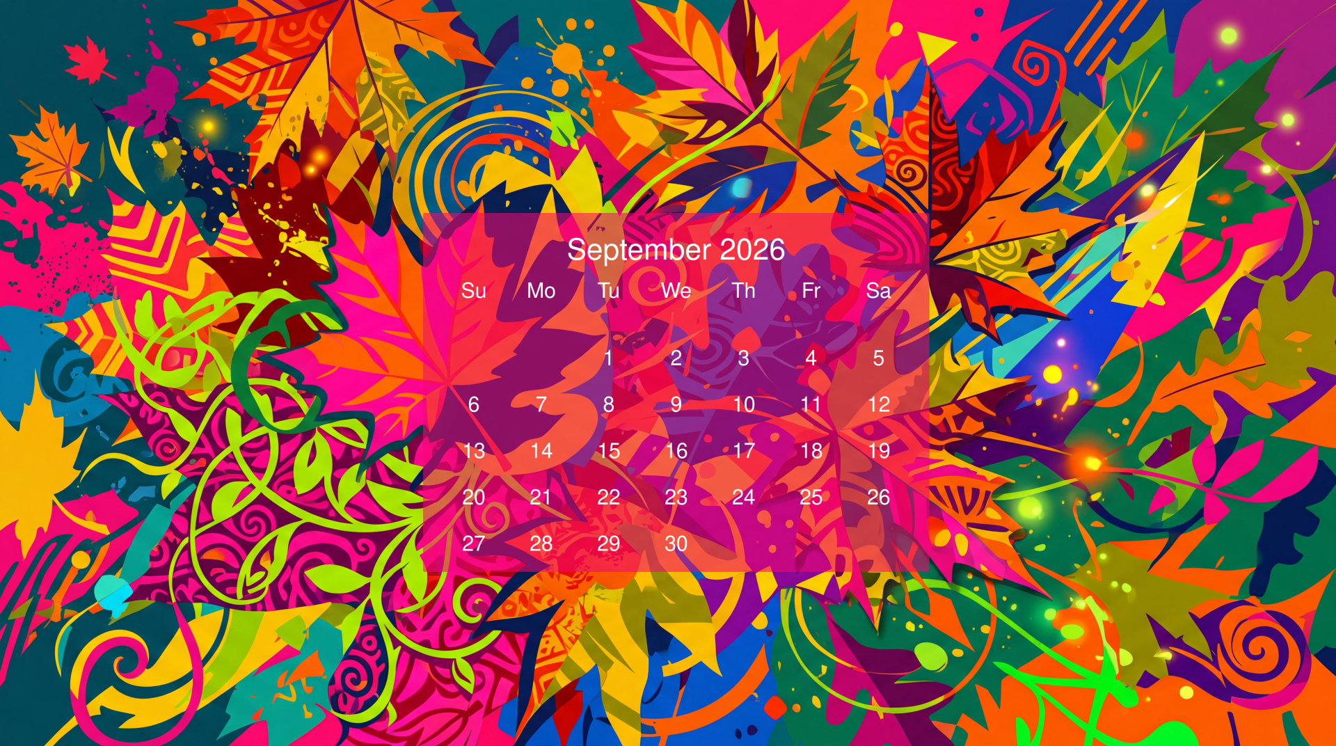 1920x1072 Vibrant September 2026 Calendar