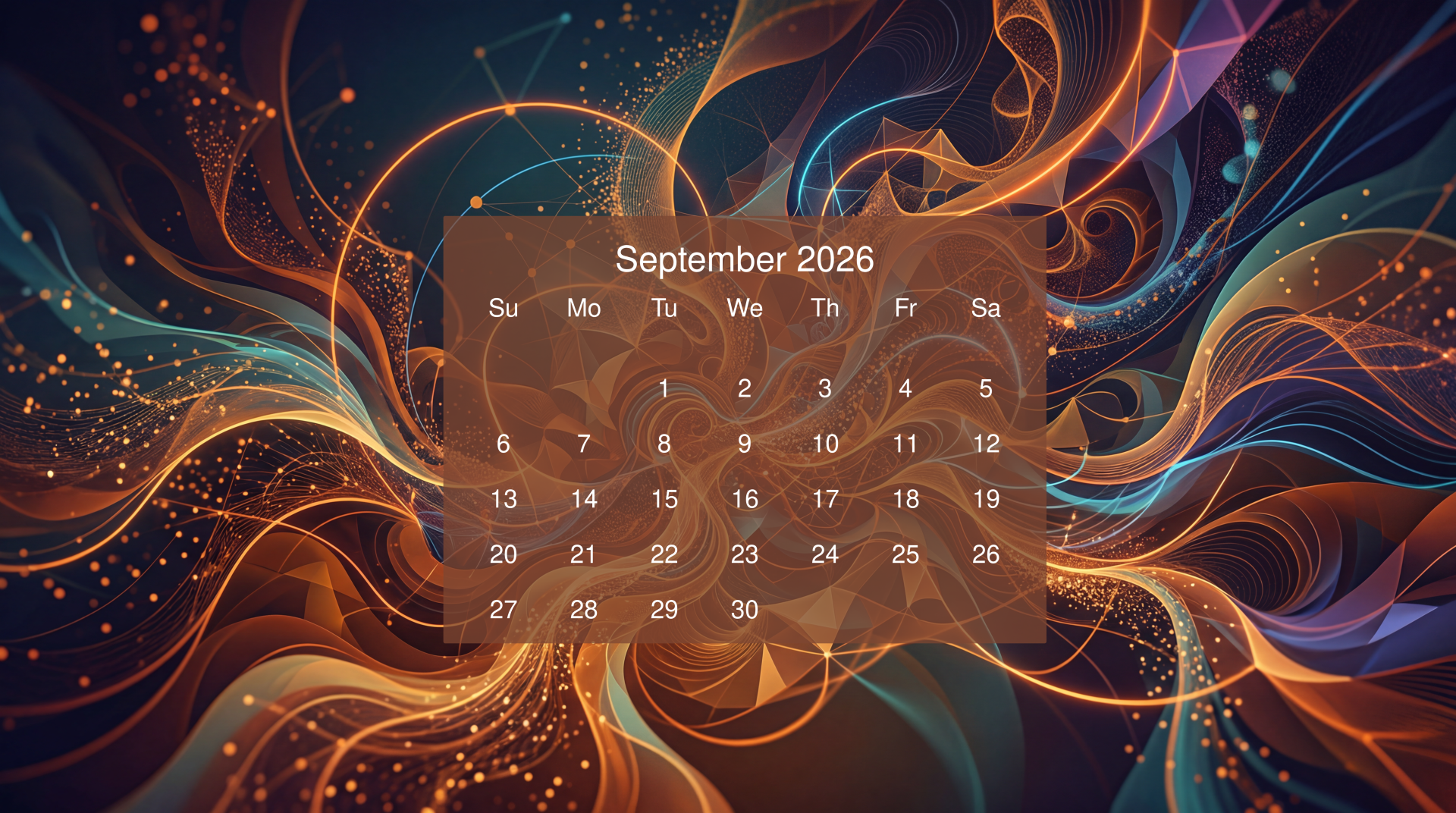 1920x1072 Download September 2026 Calendar 4k Ultra HD Wallpaper