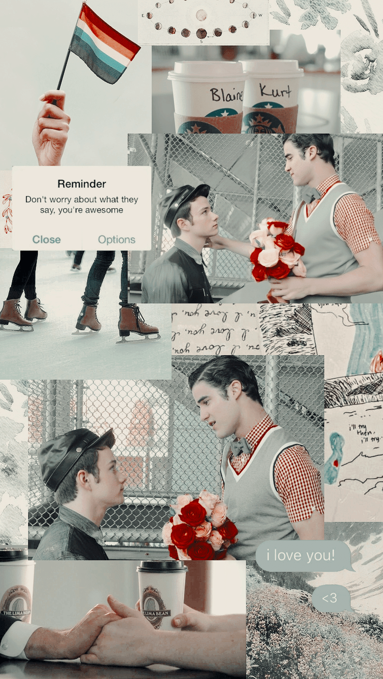 750x1327 Klaine lockscreen wallpaper Glee. Glee, Blaine and kurt, Klaine