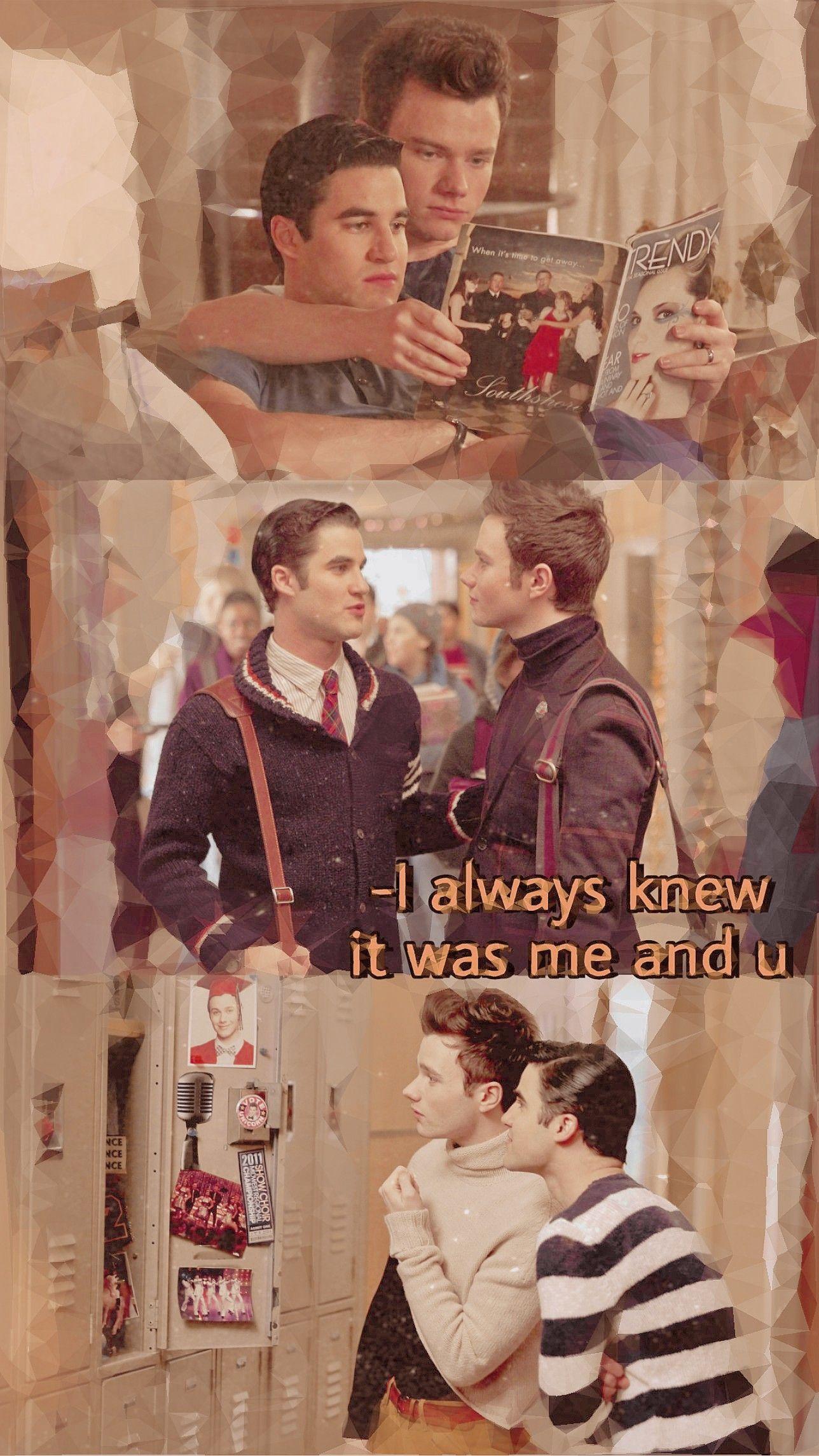 1288x2289 Klaine wallpaper. Glee, Klaine, Gees