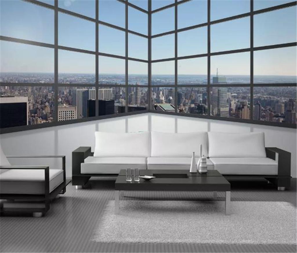 1024x871 Custom Any Size Wallpaper 3D Balcony Floor To Ceiling Windows City High Rise Mural Living Room Bedroom Background Wall Decoration Wallpaper Downloads Wallpaper En HD From Yunlin $9.89.