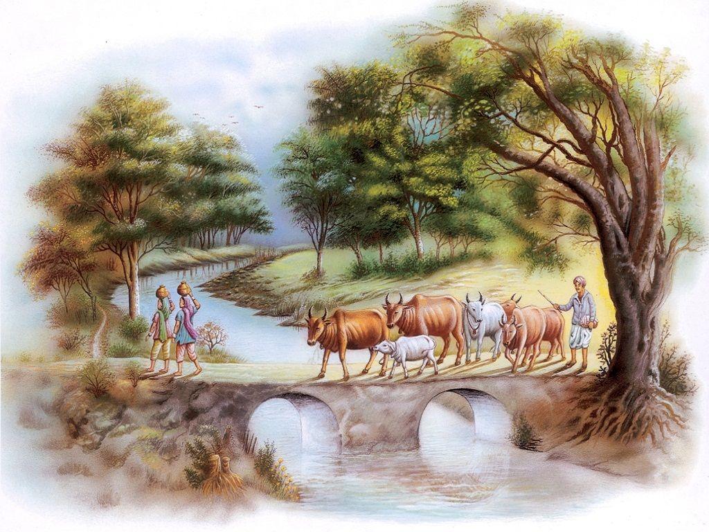 1024x768 Free download Village of India Painting Poster HD Picture HD Wallpaper Rocks [1024x768] for your Desktop, Mobile & Tablet. Explore Village Wallpaper HD. Village Wallpaper, Christmas Village Background, Christmas Village Wallpaper