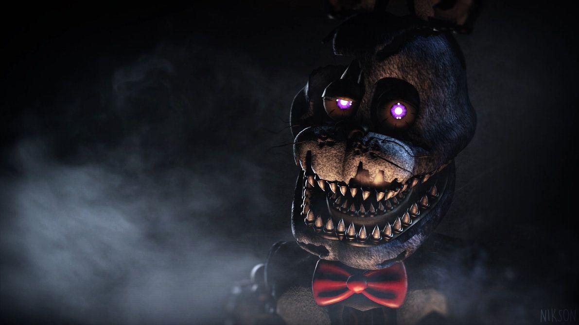 1191x670 FNAF4 SFM Nightmare Bonnie. Wallpaper. HD 1080. Fnaf wallpaper, Fnaf, Five nights at freddy's