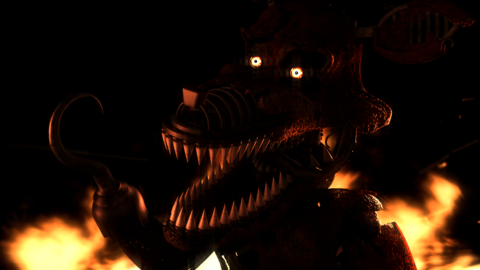 1658x933 Nightmare Foxy Five Nights At Freddy's 4 Wallpaper & Background Download
