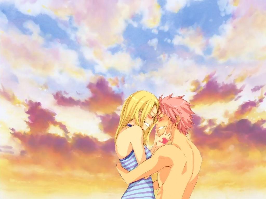 1024x768 Natsu and Lucy Wallpaper