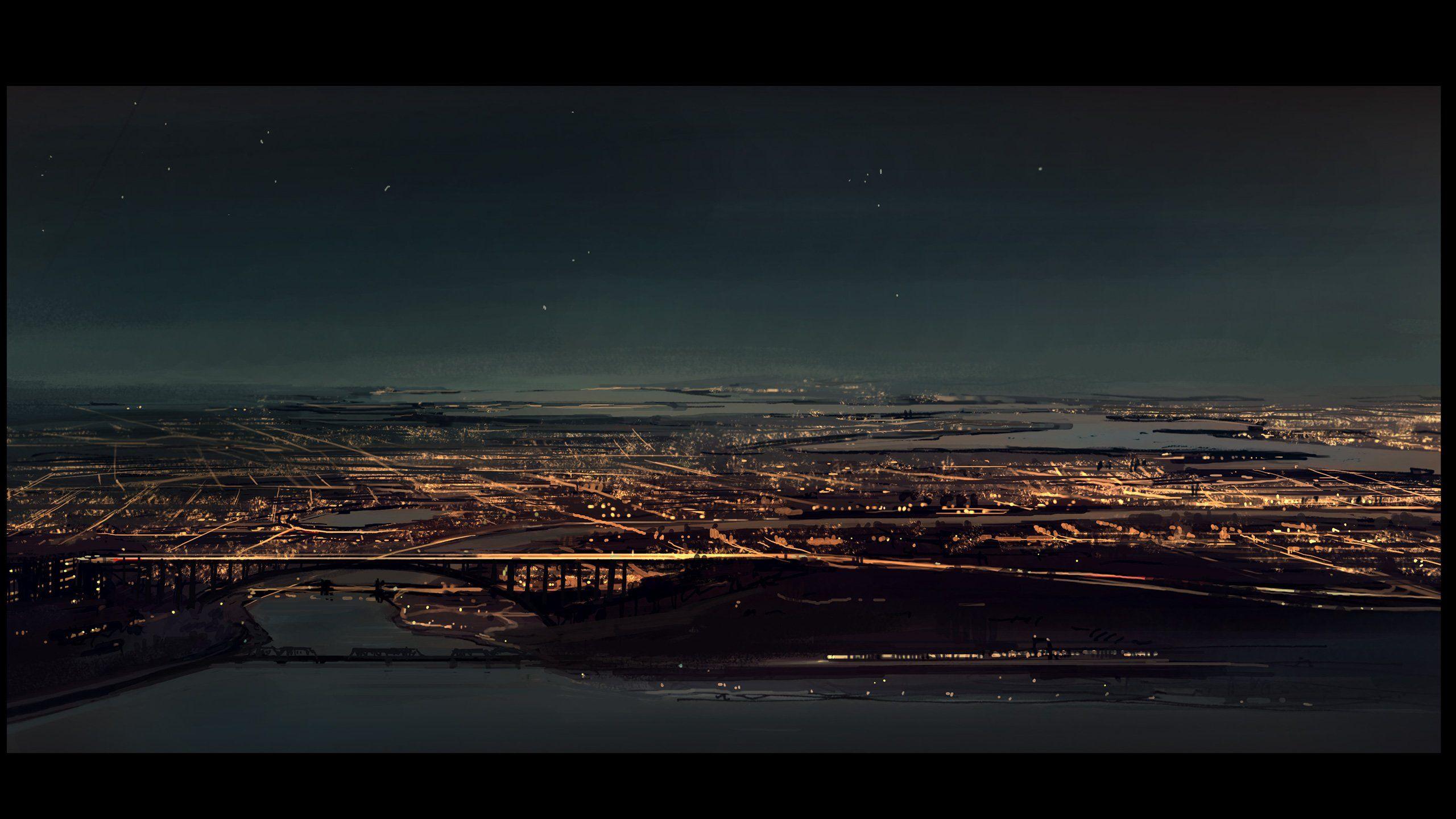 2560x1440 Anime City Scenery 906248