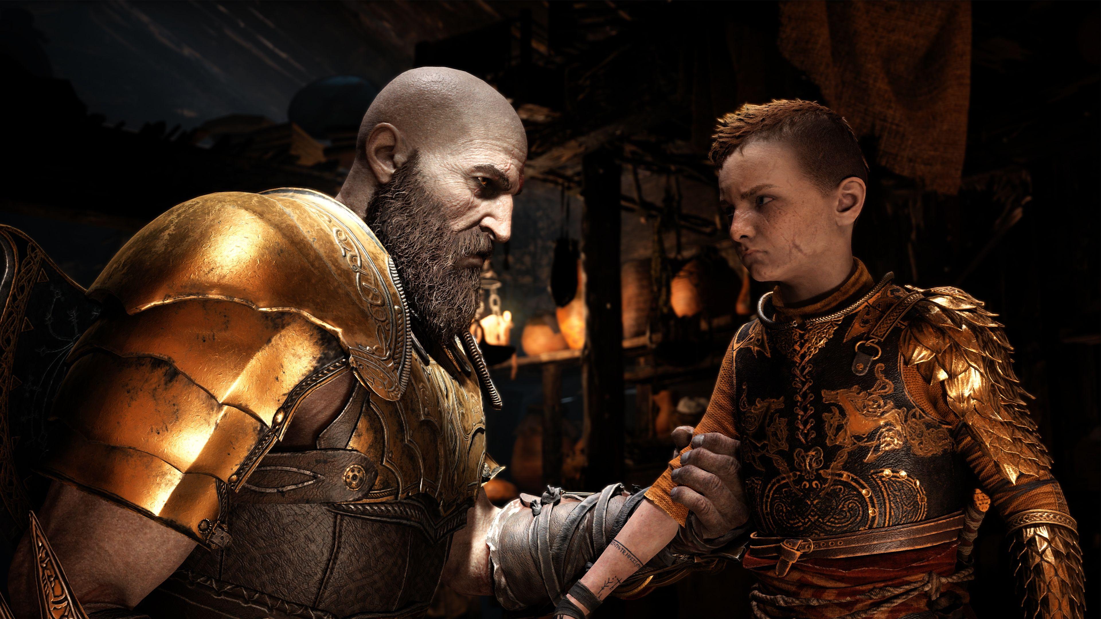 3840x2160 Kratos and Atreus God of War PS4 4K