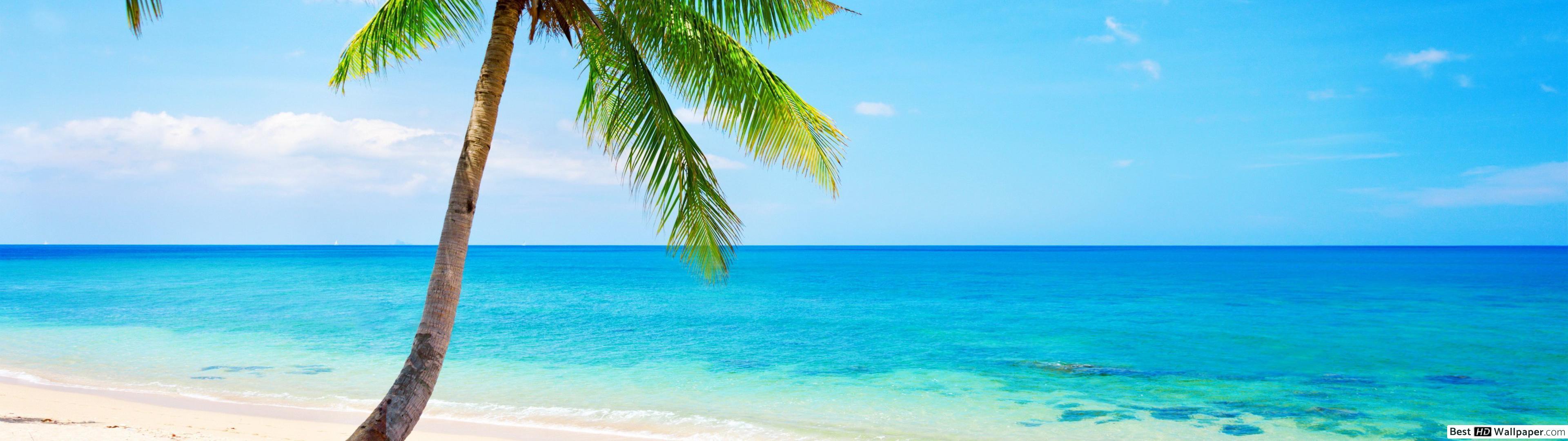 3840x1080 Dual Monitor Wallpaper 3840x1080 Beach