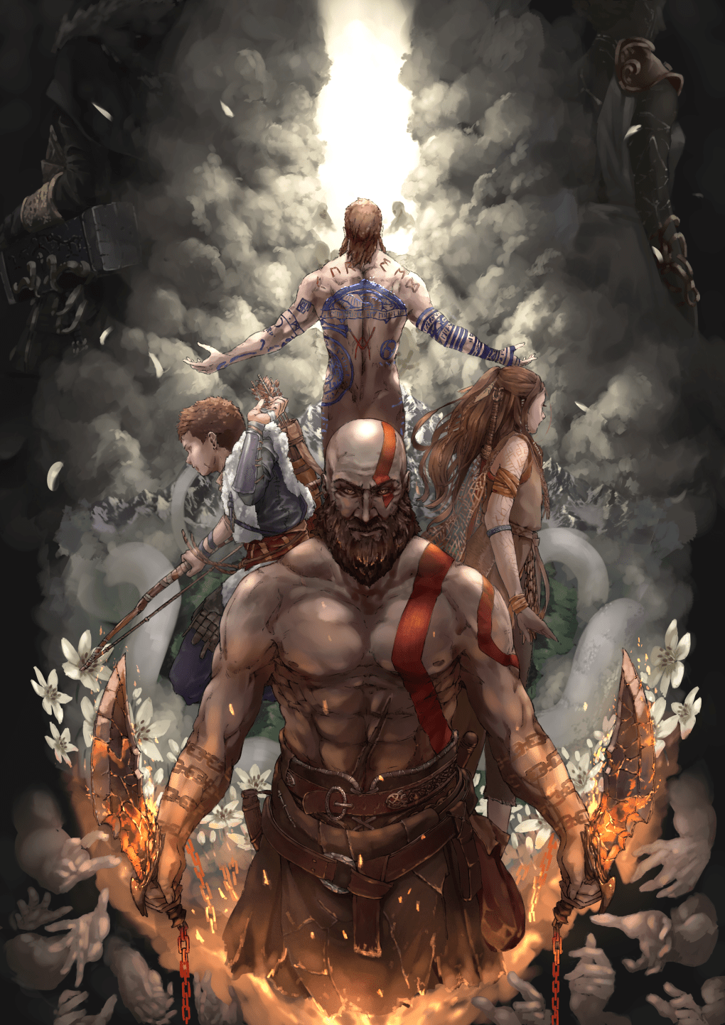 1020x1443 Kratos god of war, God of war, God of war series