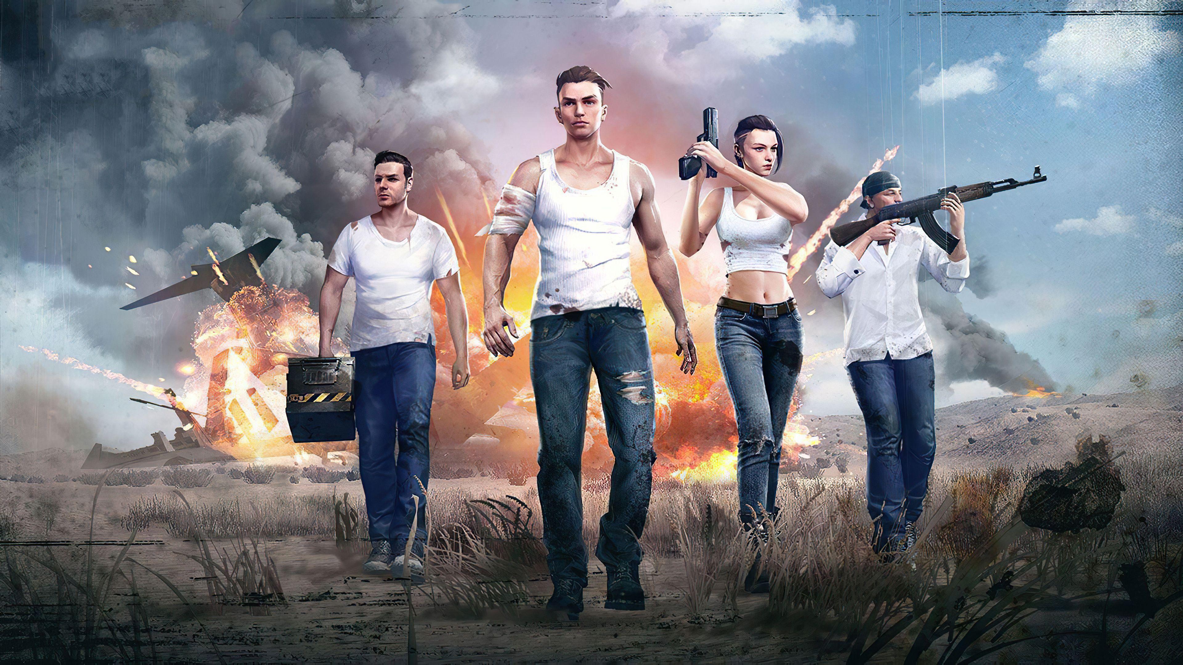 3840x2160 Garena Free Fire Group 4K HD Wallpaper