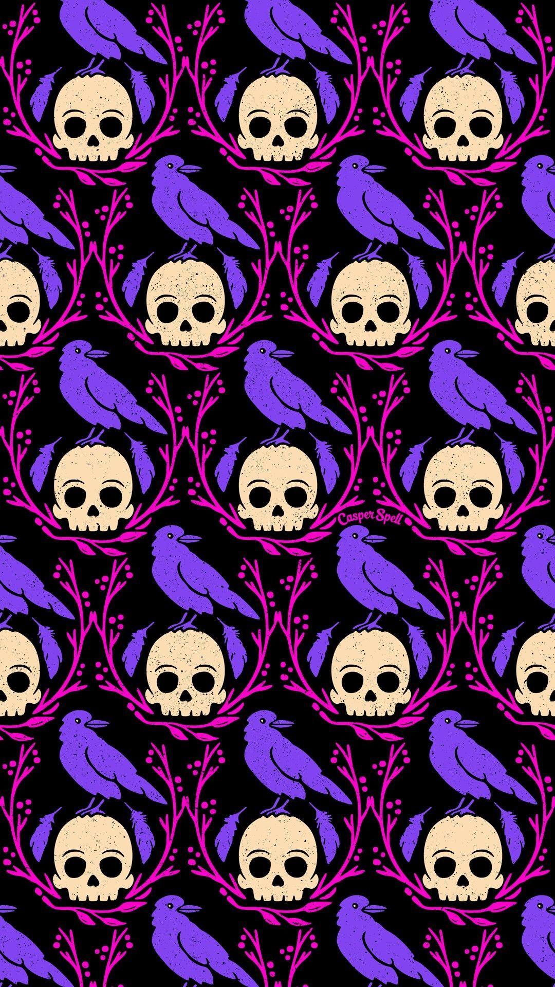 1080x1920 Spooky Skull Wallpaper Free HD Wallpaper