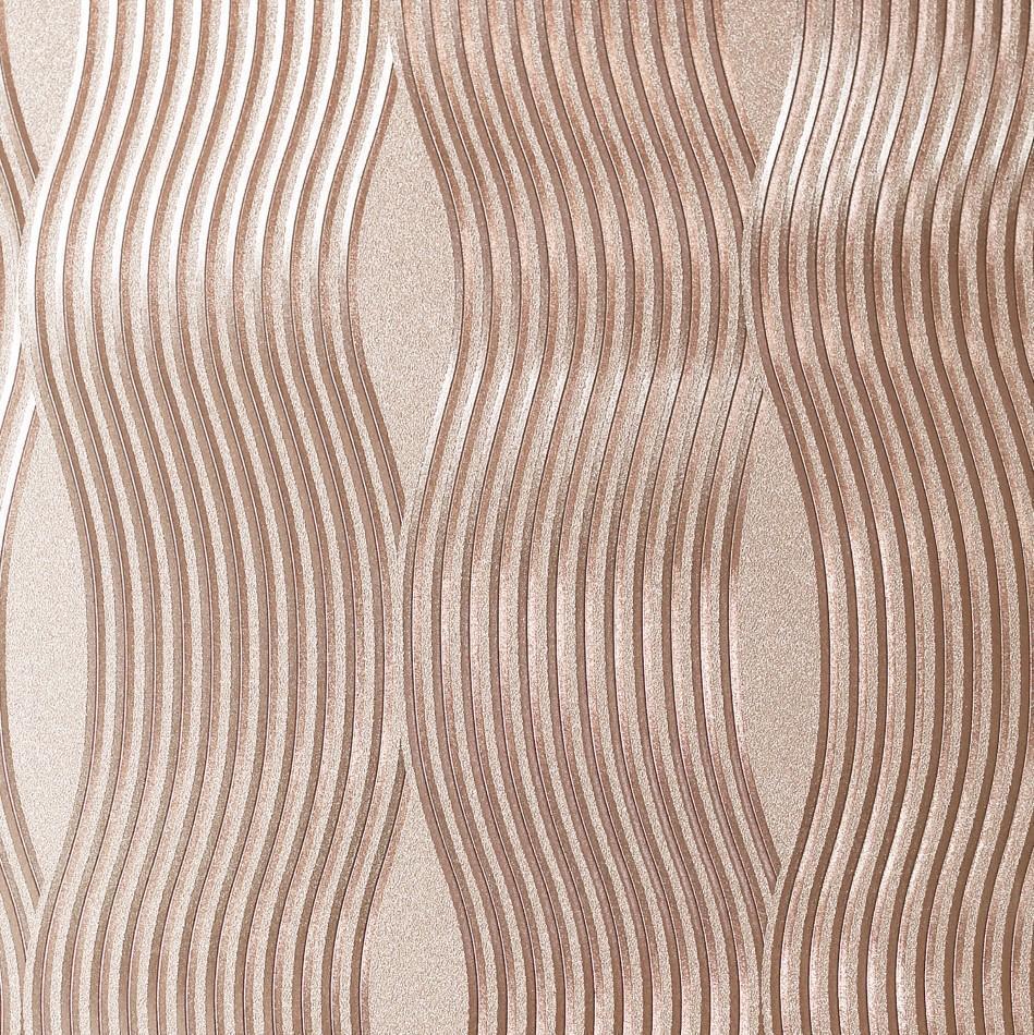 949x950 Foil Wave Rose Gold Wallpaper by Arthouse Vintage 294500