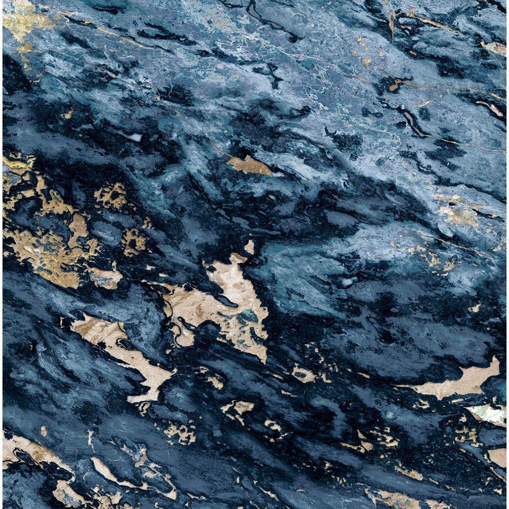 1024x1024 Dark Blue And Gold Aesthetic Wallpaper