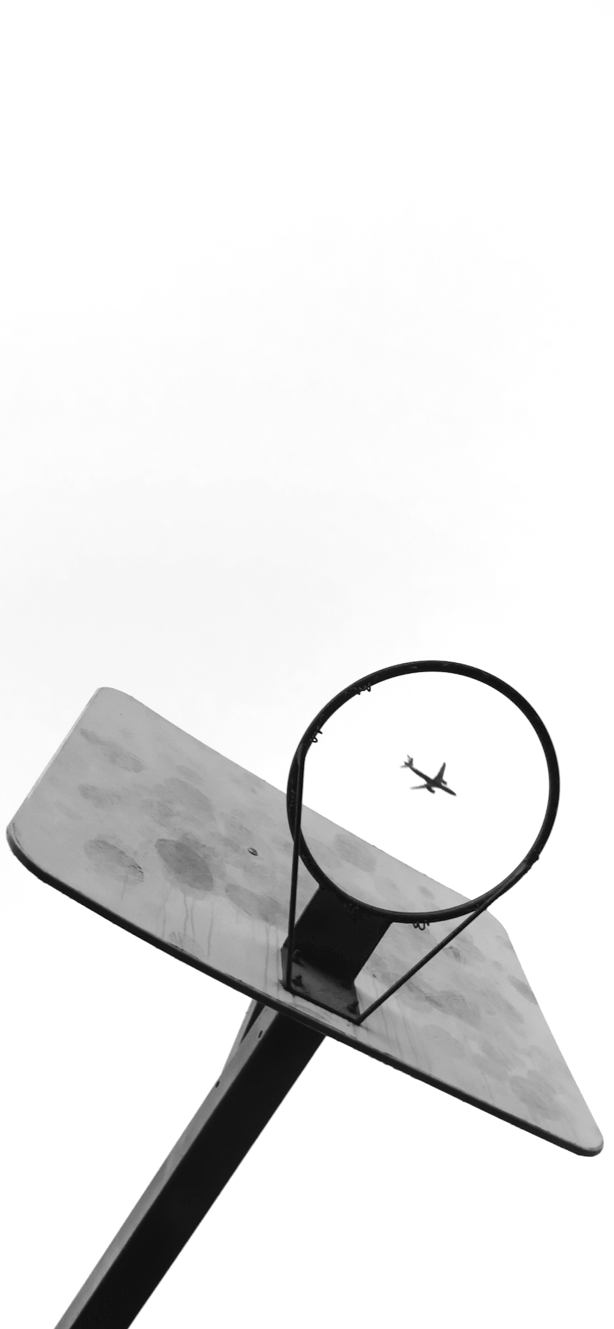 1242x2688 Minimal Plane Black Wallpaper