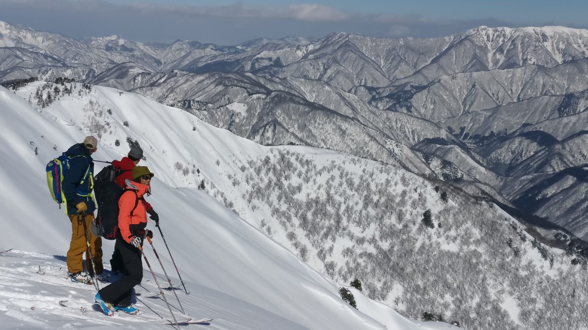 1920x1080 Days Backcountry Ski Tour In Shirakawa, Gifu. 3 Day Trip. JMGA Leader