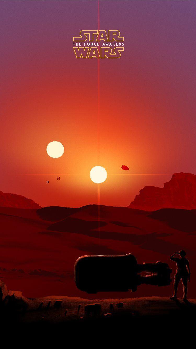 750x1334 Minimalism portrait display Star Wars The Force Aw. iPhone 8 Wallpaper Free Download