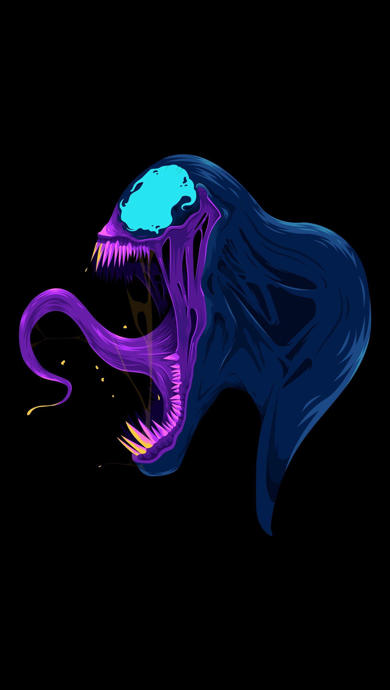 1630x2880 Venom Minimalist illustration art Wallpaper 5k Ultra HD